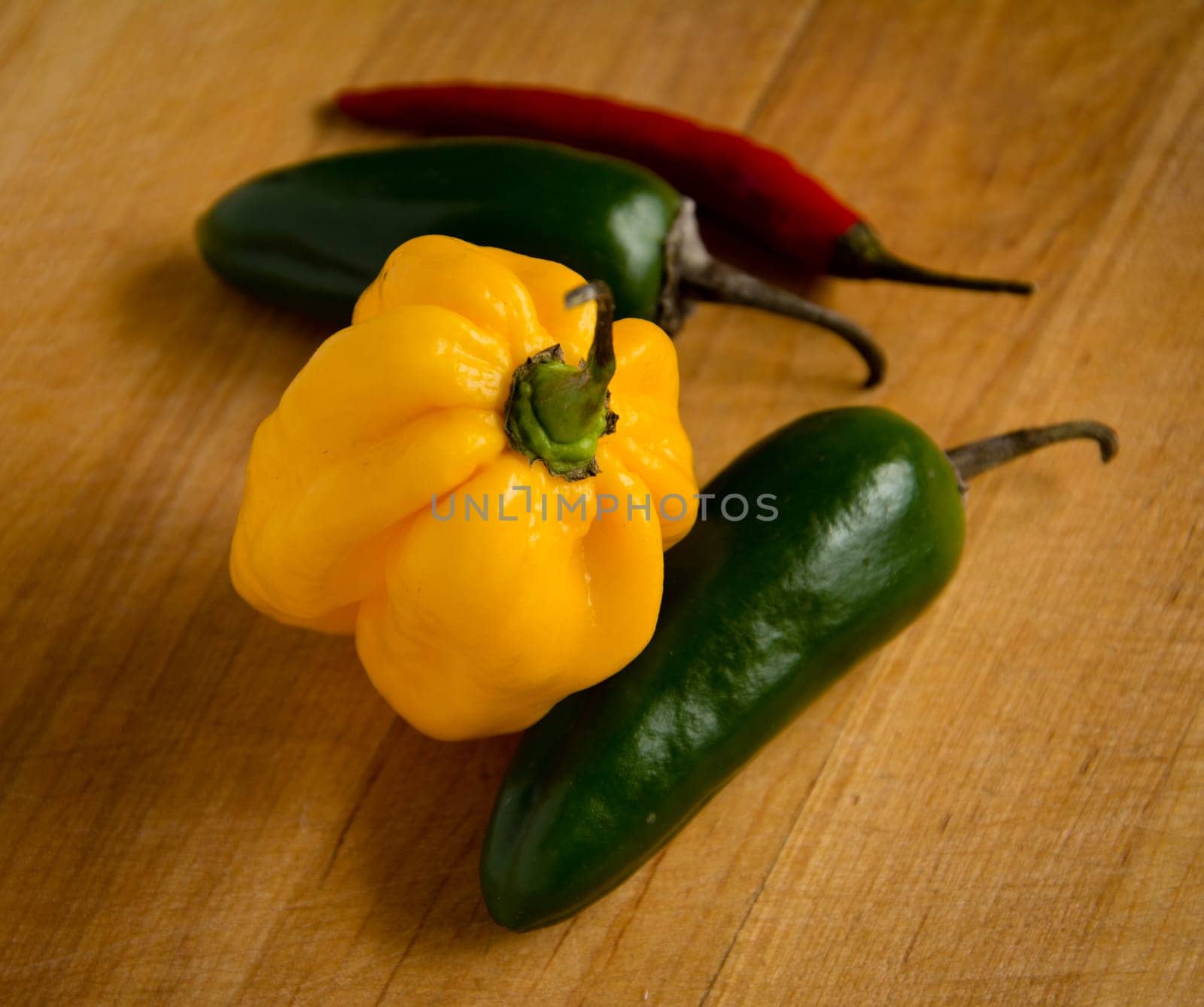red and green chili pepper