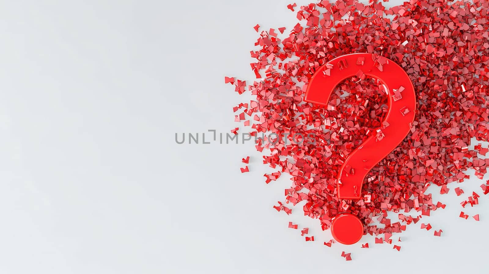 Question mark symbol for FAQ, information, Problem and solution. Ai art