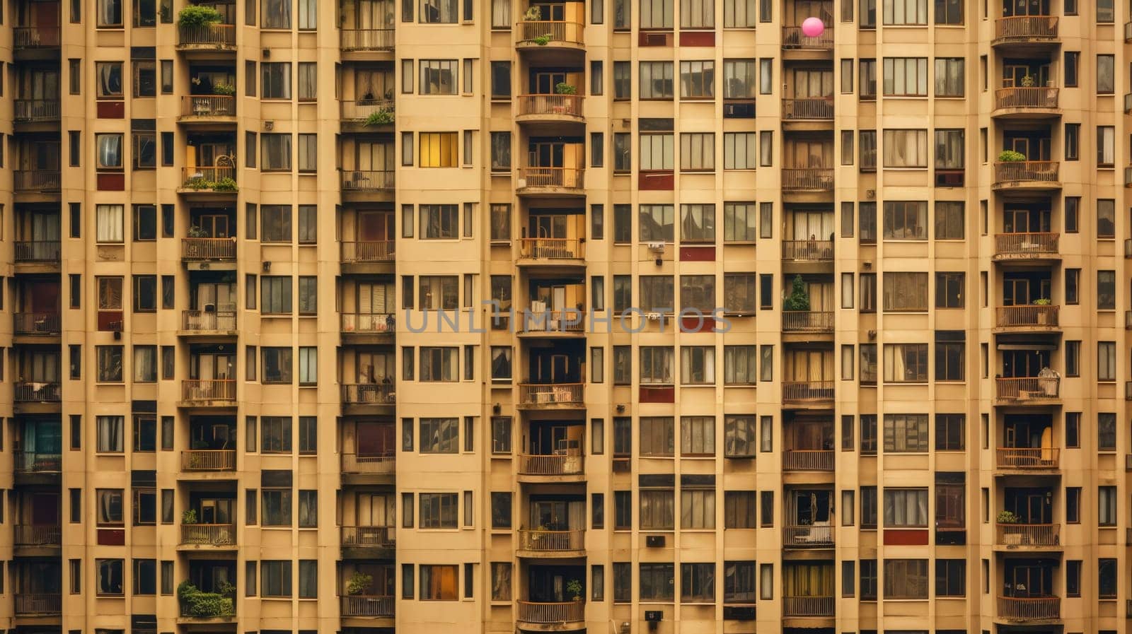 Dense Apartment Building. Generative AI image weber.