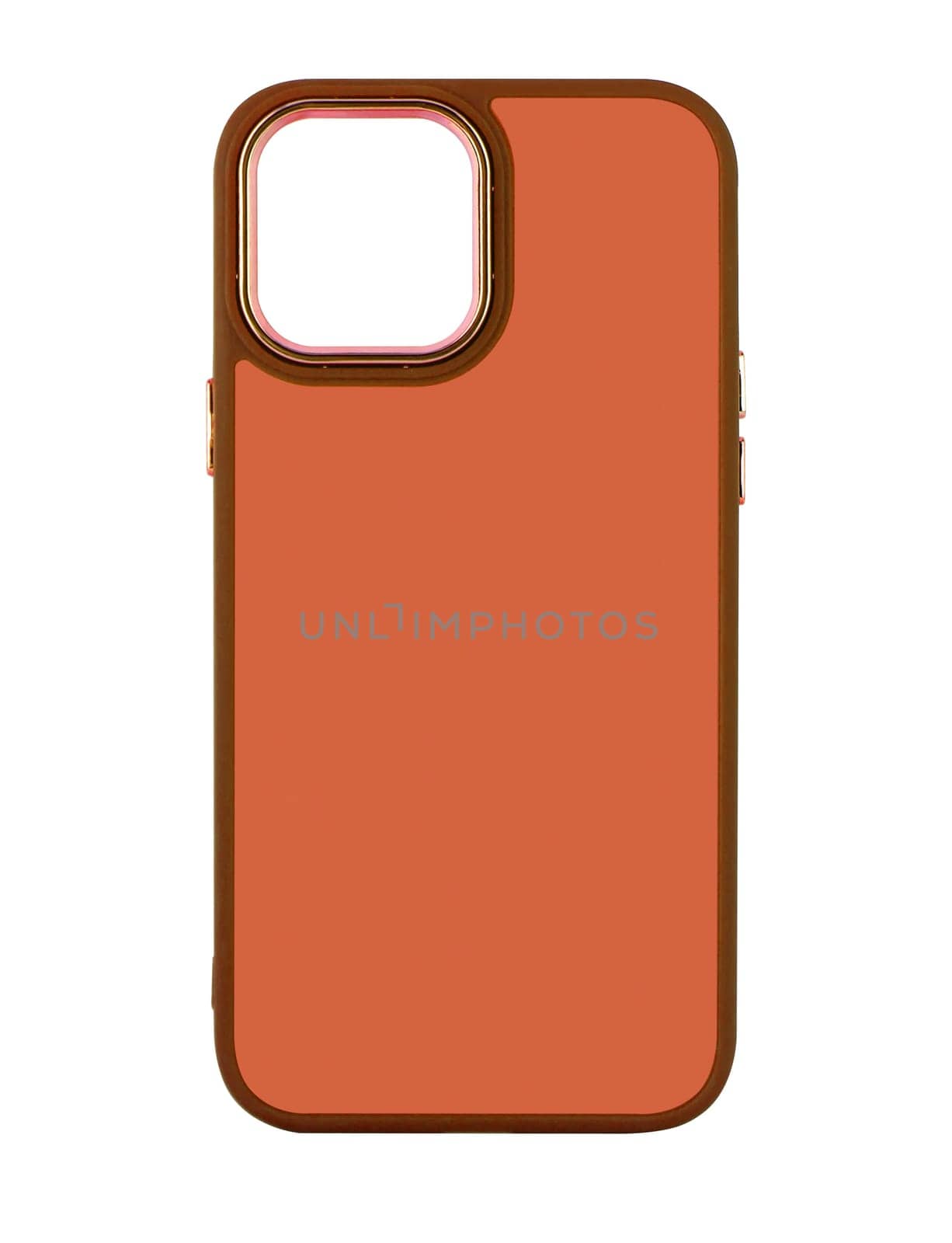 Silicone phone case on white background in insulation by A_A