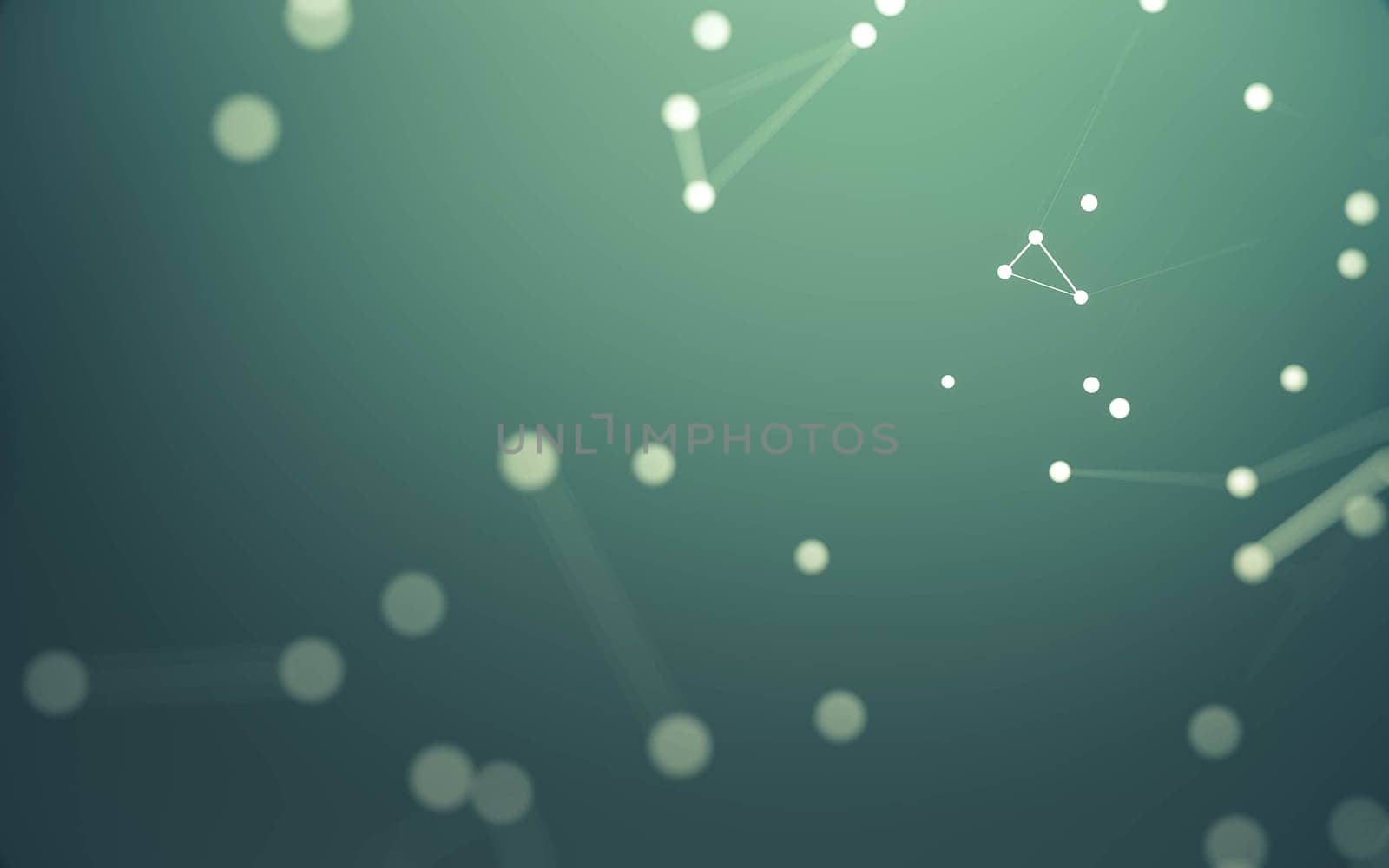 3d Abstract background. Molecules technology with polygonal shapes, connecting dots and lines. Connection structure. Big data visualization. 3d background.