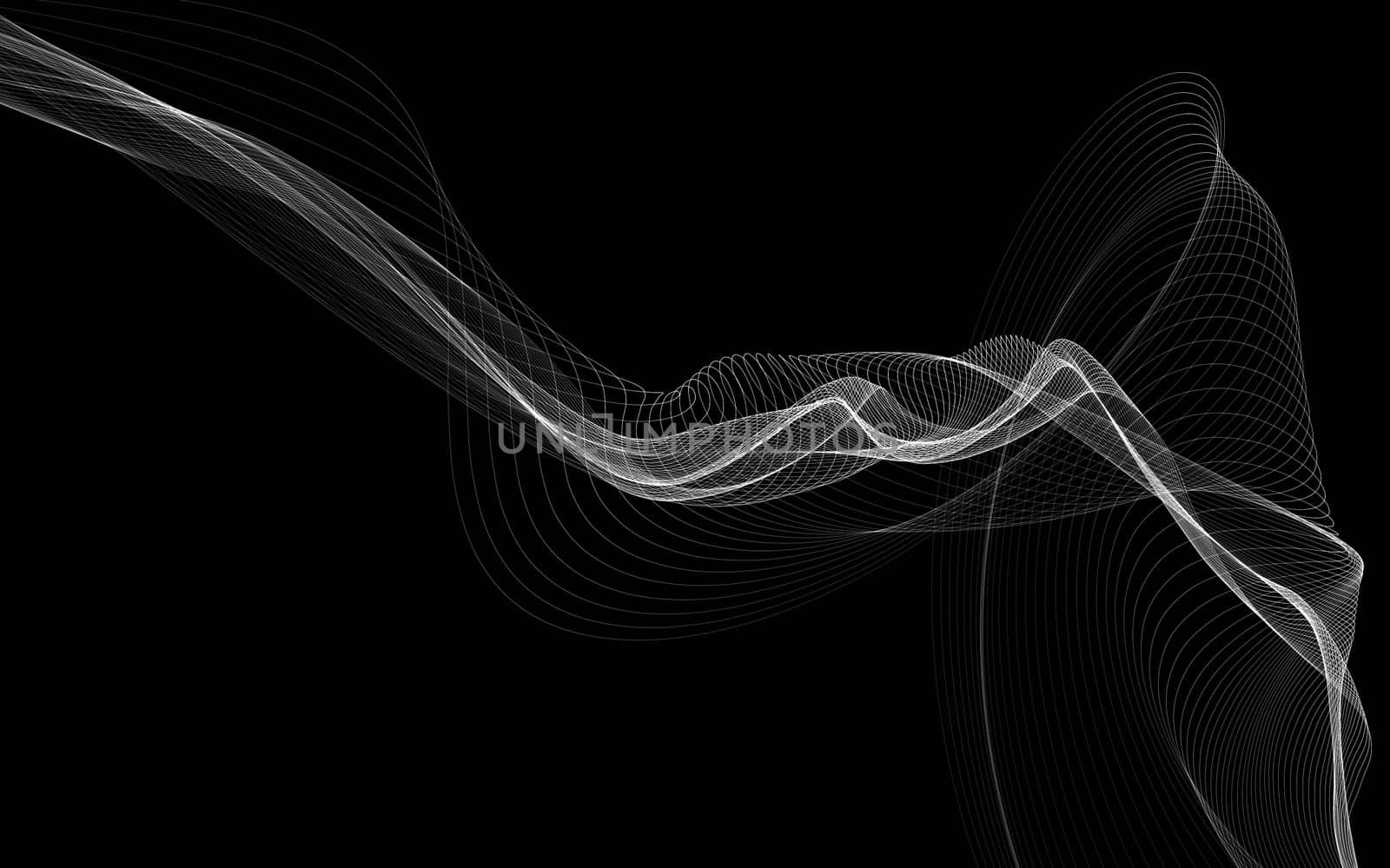 Dark abstract background with a glowing abstract waves by teerawit