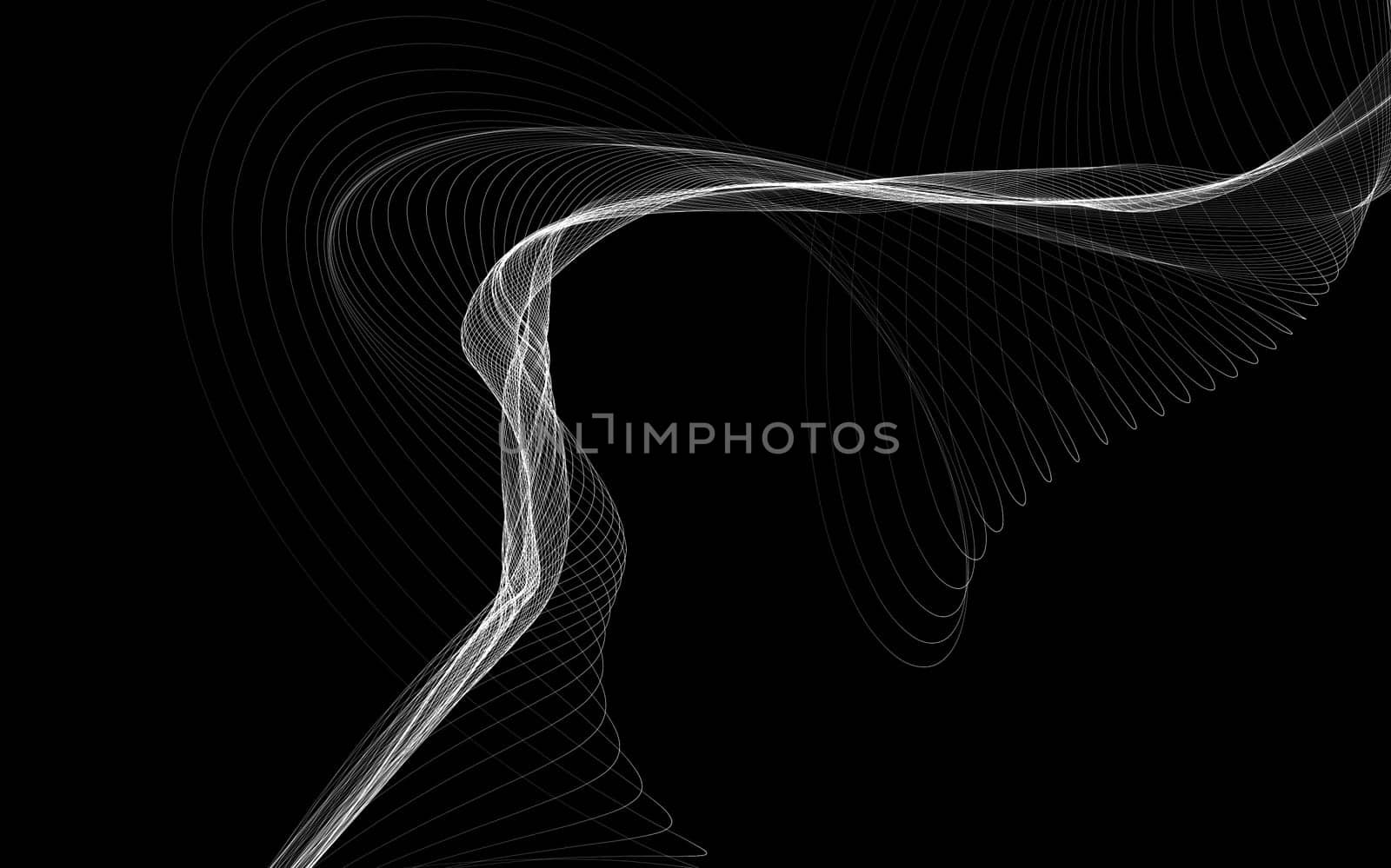 Dark abstract background with a glowing abstract waves, abstract background