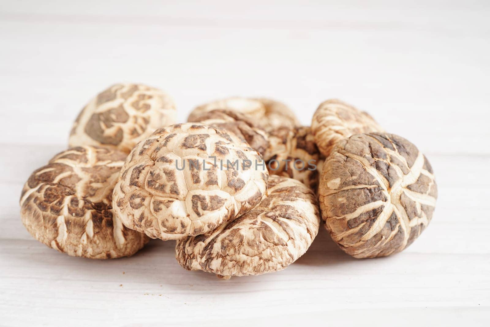 Dried shiitake mushroom, organic nature healthy food.