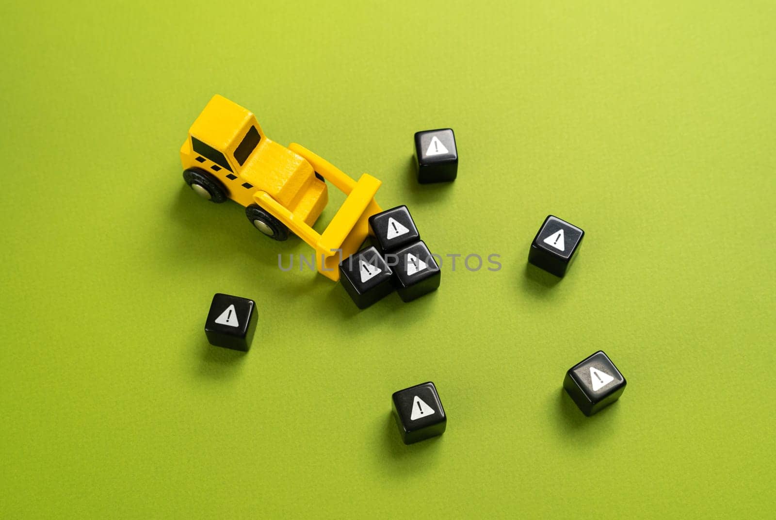 A bulldozer removes scattered CO2 blocks. Reducing environmental pollution with greenhouse gases. Capture and process harmful substances. Caring for nature. Legislative initiatives to reduce pollution