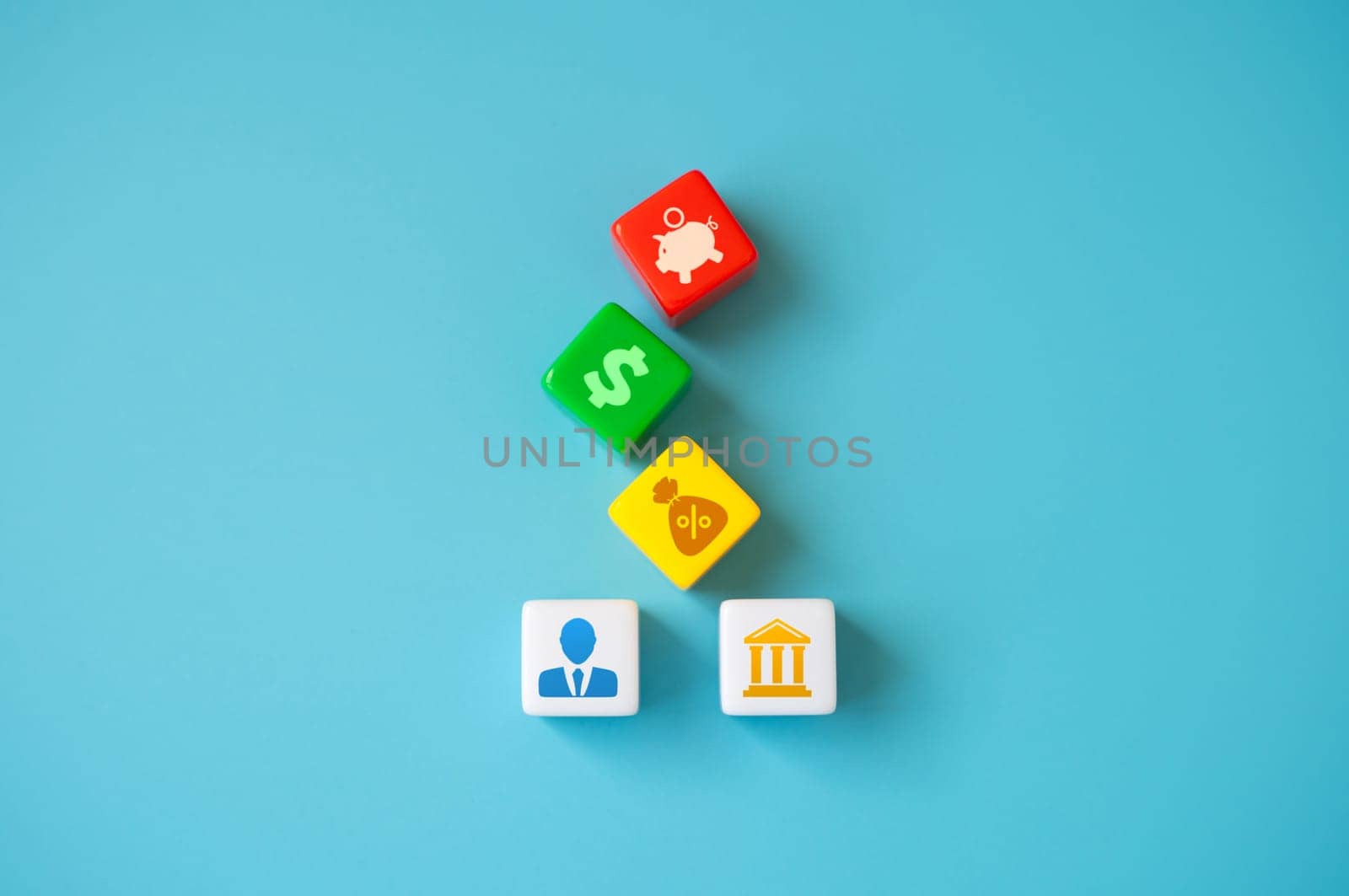 The bank provides the client with a variety of services. Deposits, loans and savings.
