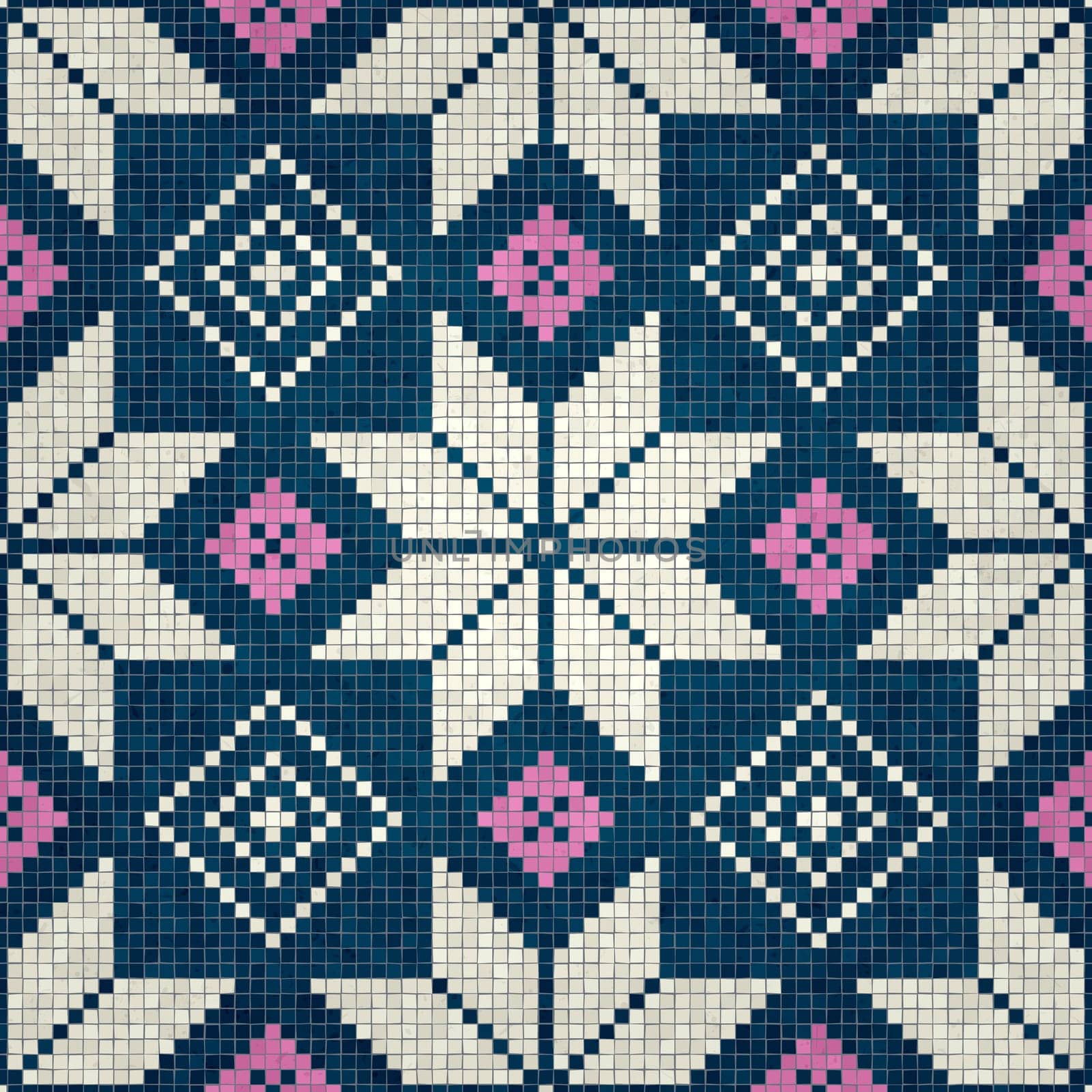 Scandinavian style seamless mosaic tiles pattern