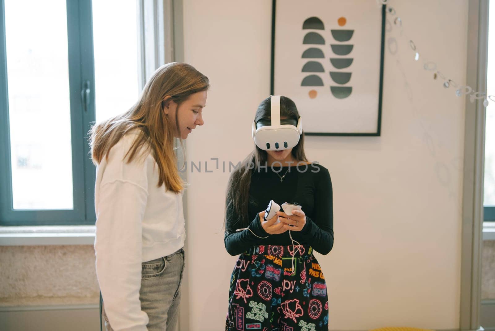 In an interactive environment, children can discover the incredible wonders of virtual reality technology