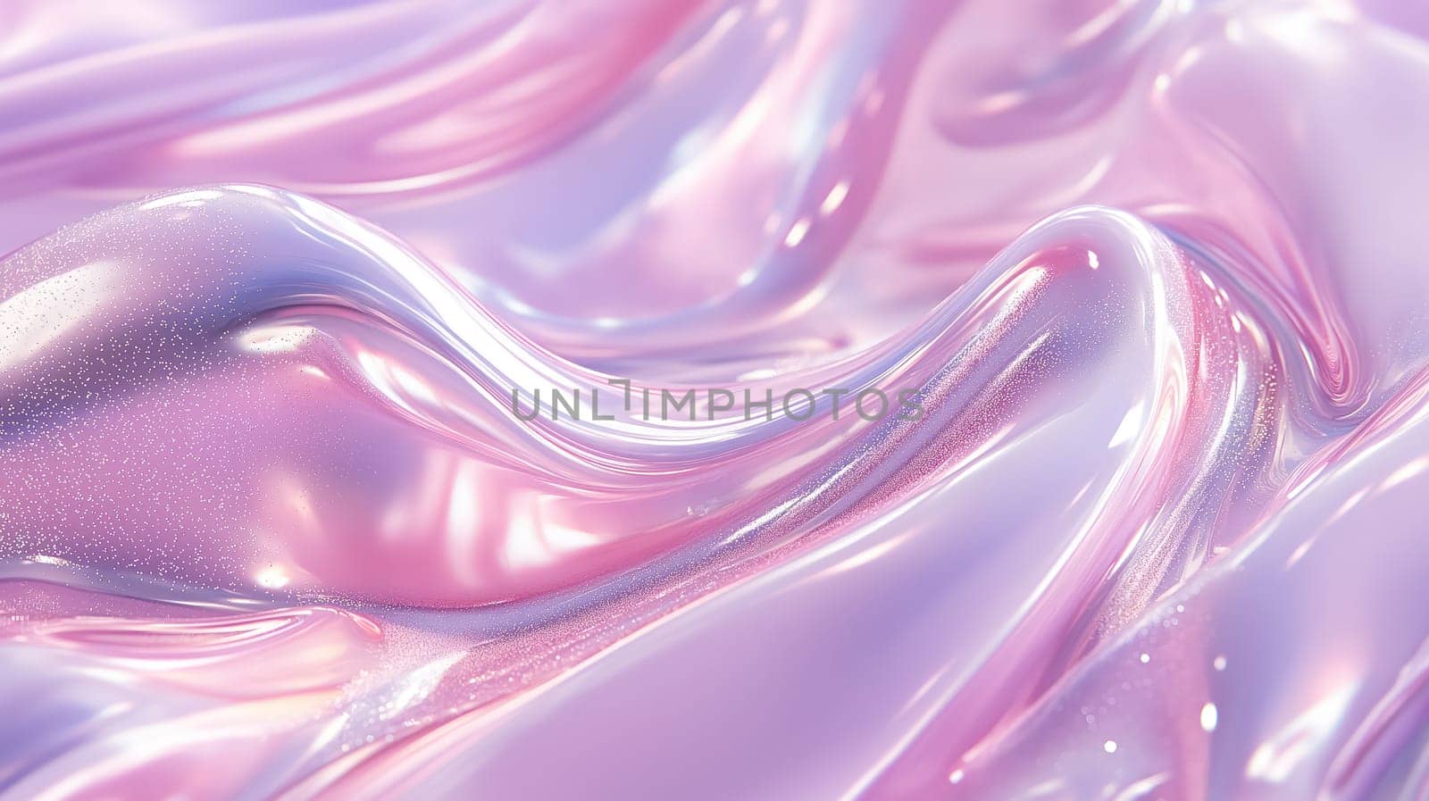 Holographic liquid blurred waves abstract background. Generative AI design