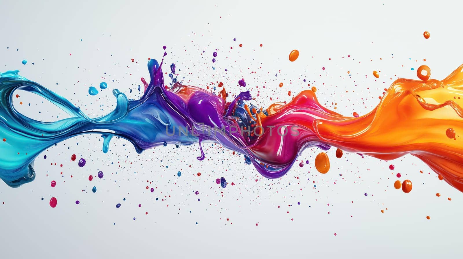 A mesmerizing abstract image of a color explosion featuring vibrant shades of blue, purple, and orange swirling in dynamic motion.