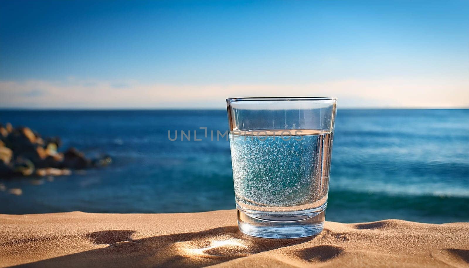glass of drinking water, AI generated image