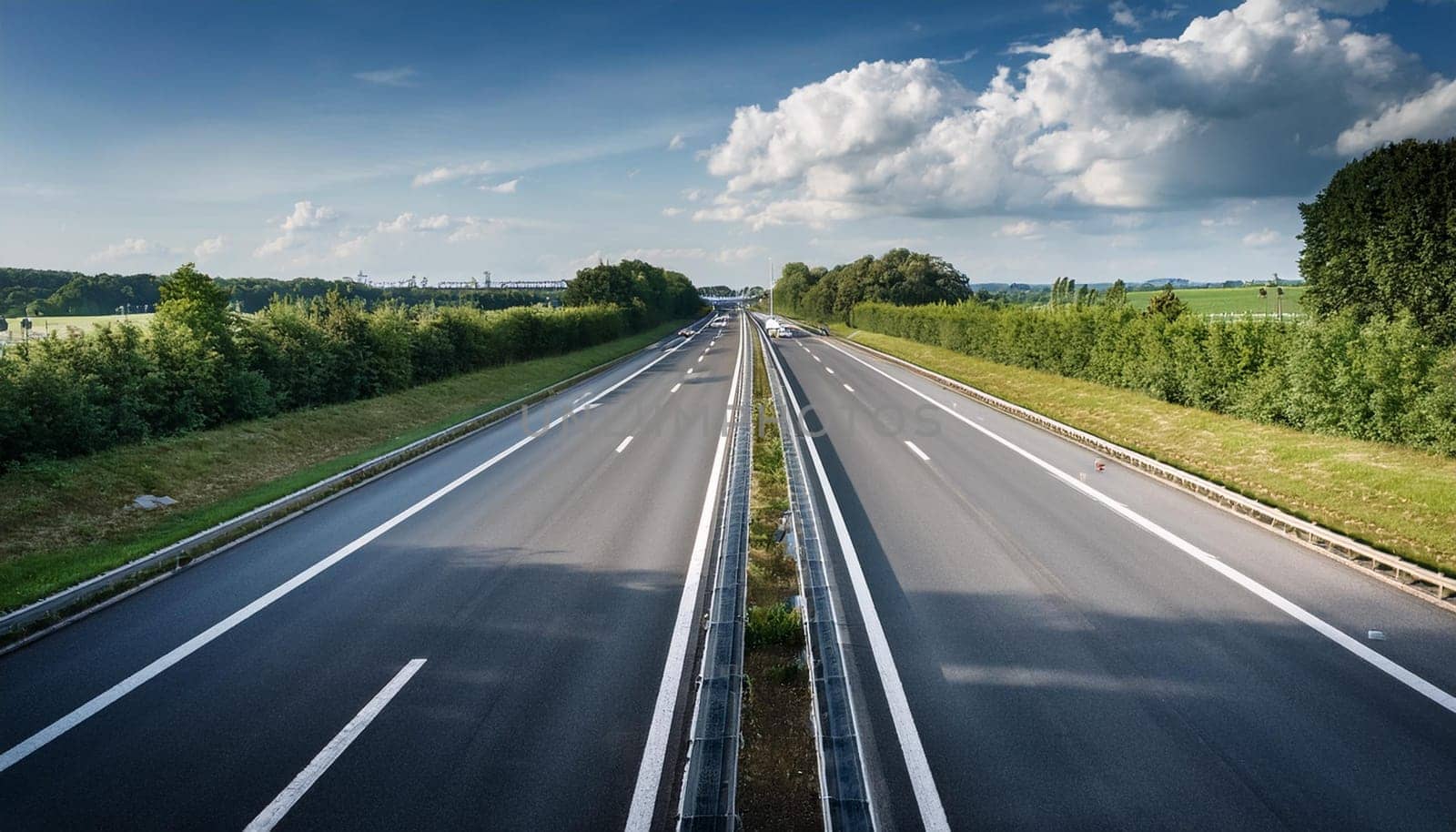 perspective view of freeway, AI generated image