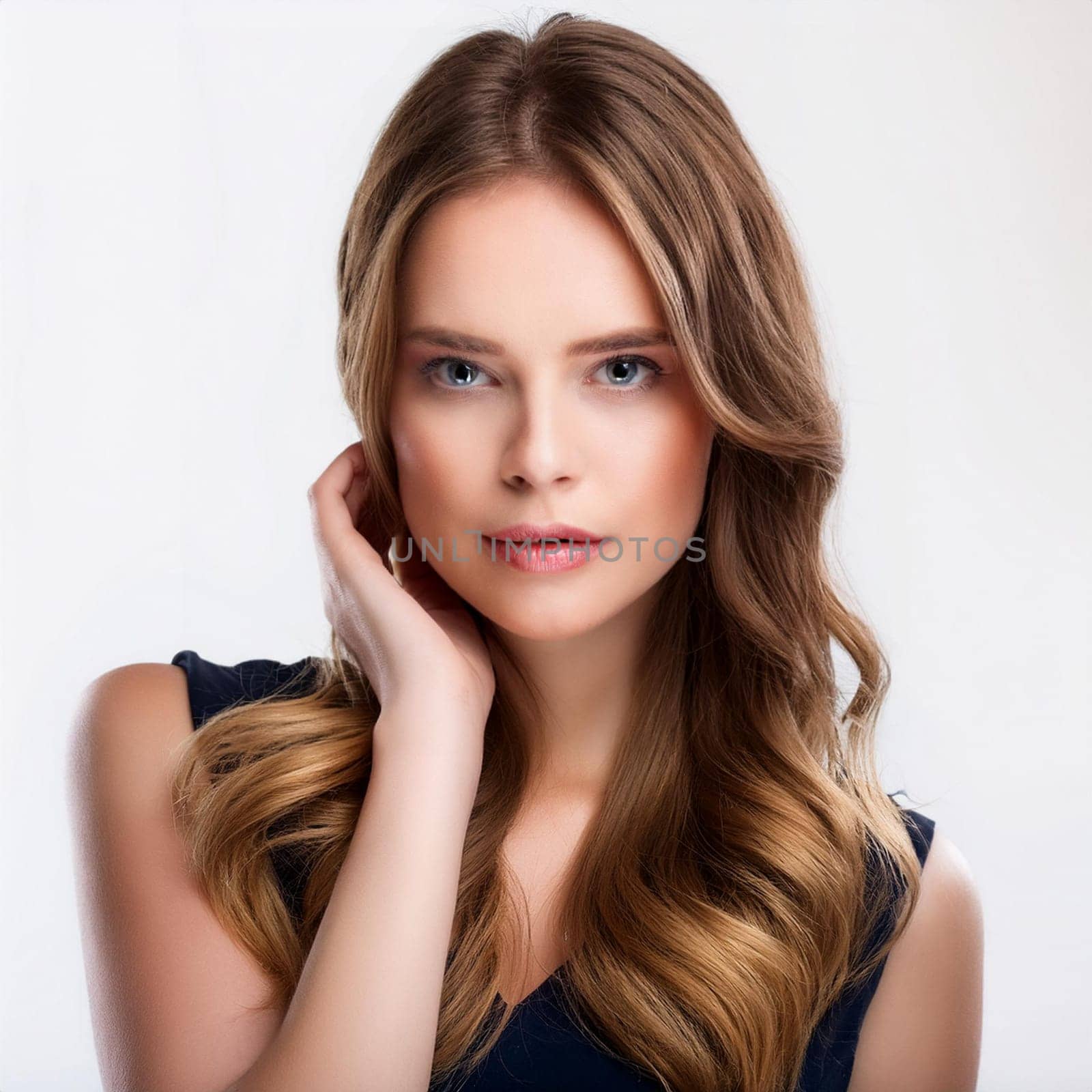 pretty elegant young woman, AI generated image