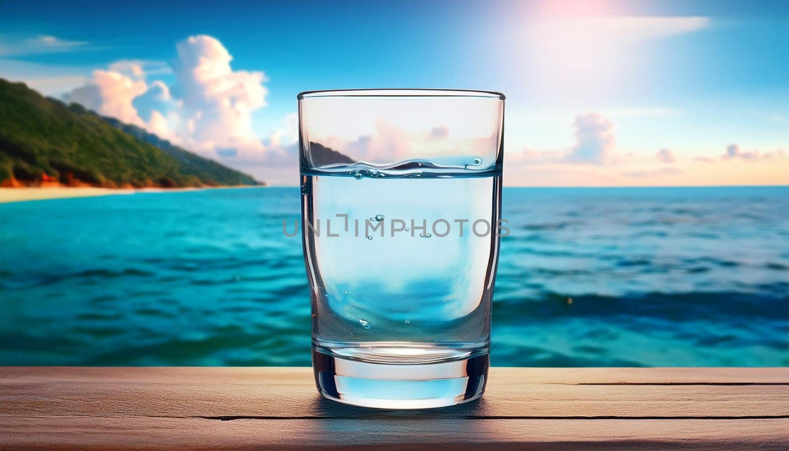 glass of drinking water, AI generated image