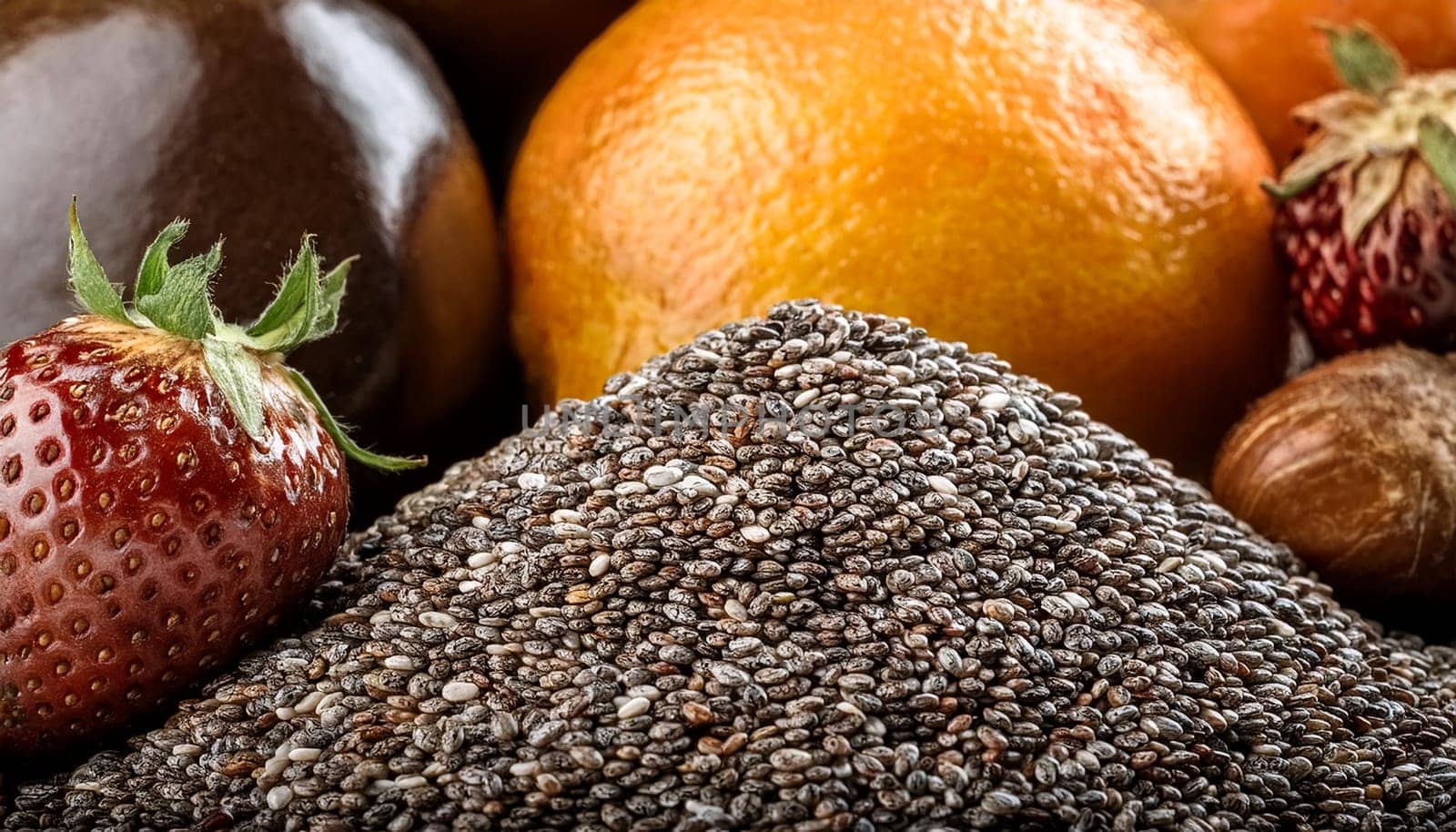 chia seeds healthy vegetarian food, AI generated image