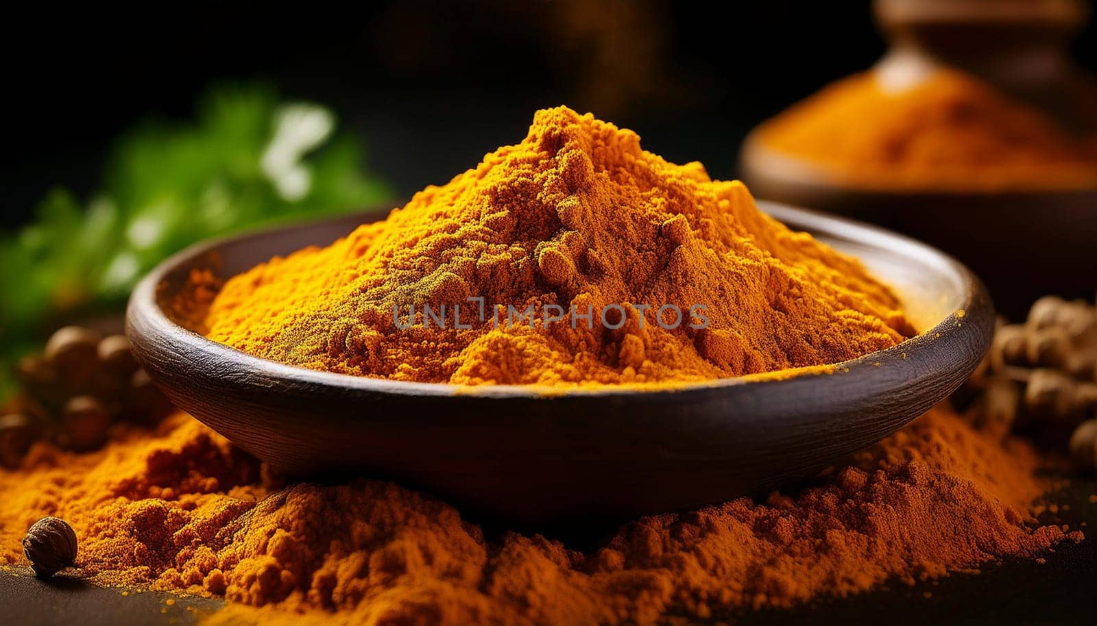 indian curry powder spice, AI generated image