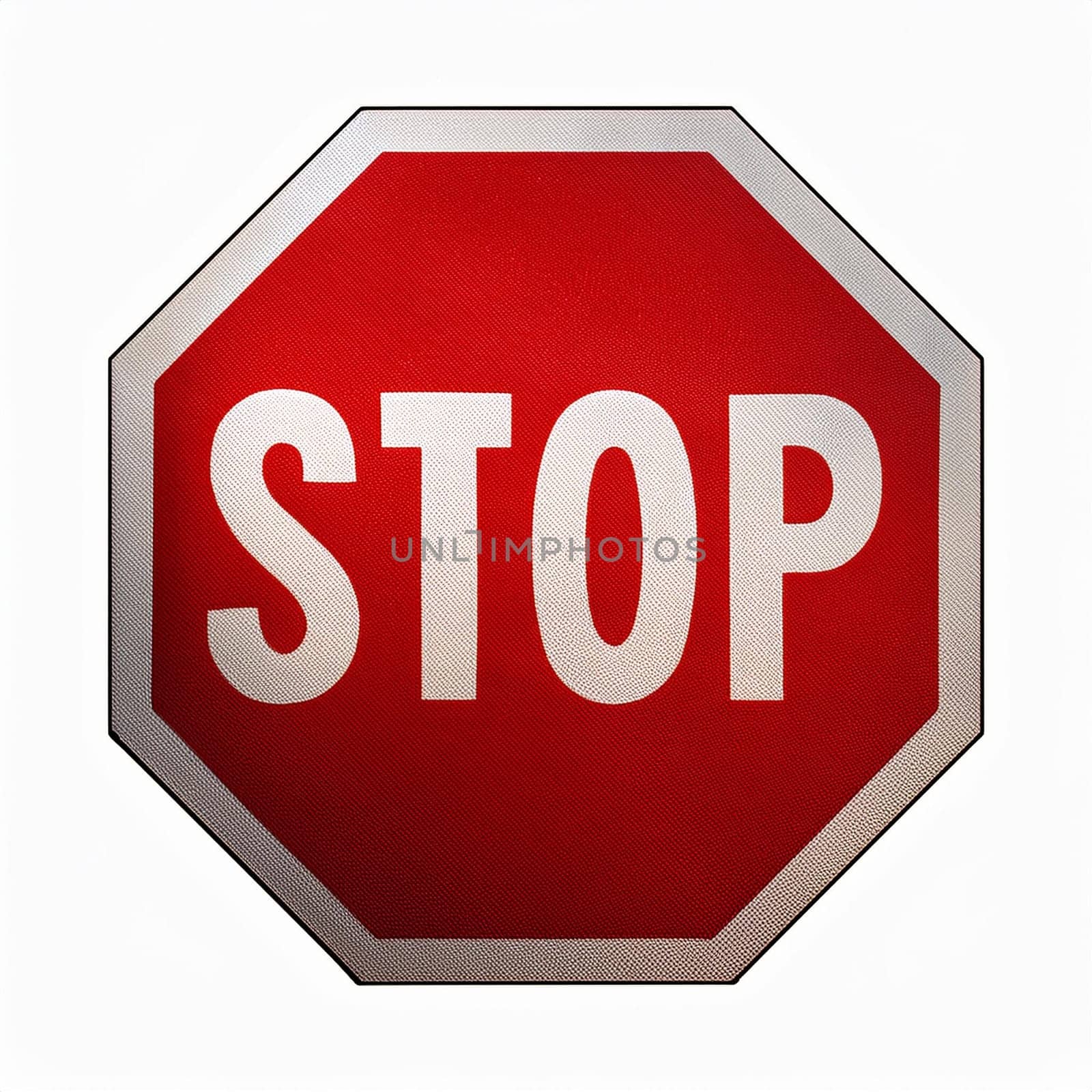 Warning signs, stop traffic sign, AI generated image