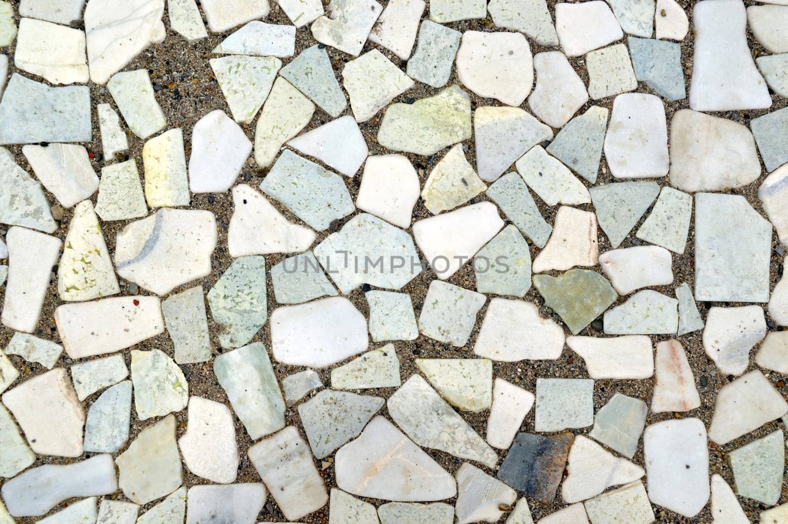 Background made of white and gray pieces of stones