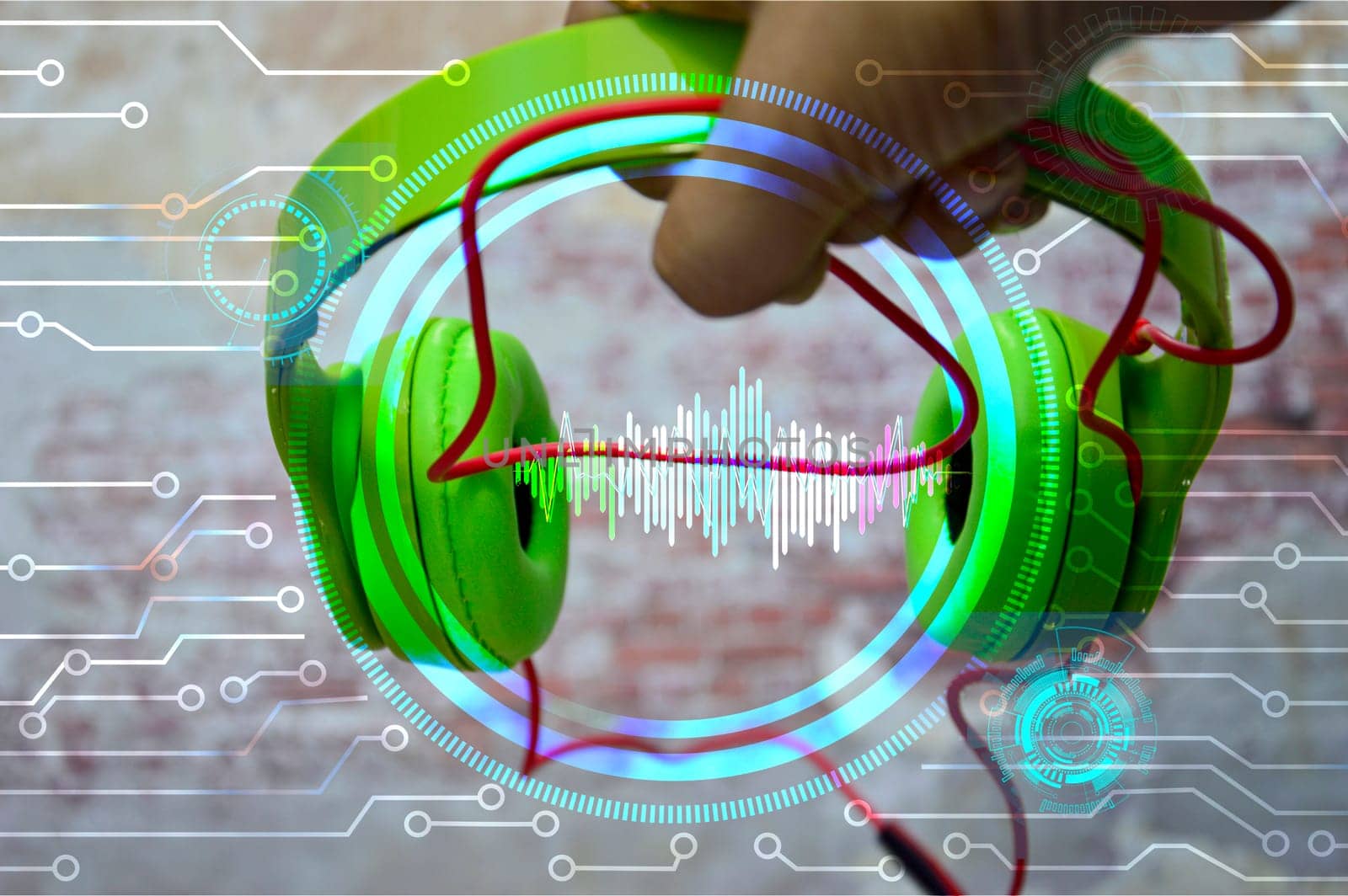 The concept of a sound system that is controlled by Artificial Intelligence (AI)