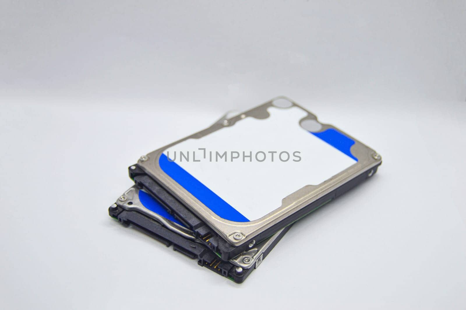 hard drive placed on a white background