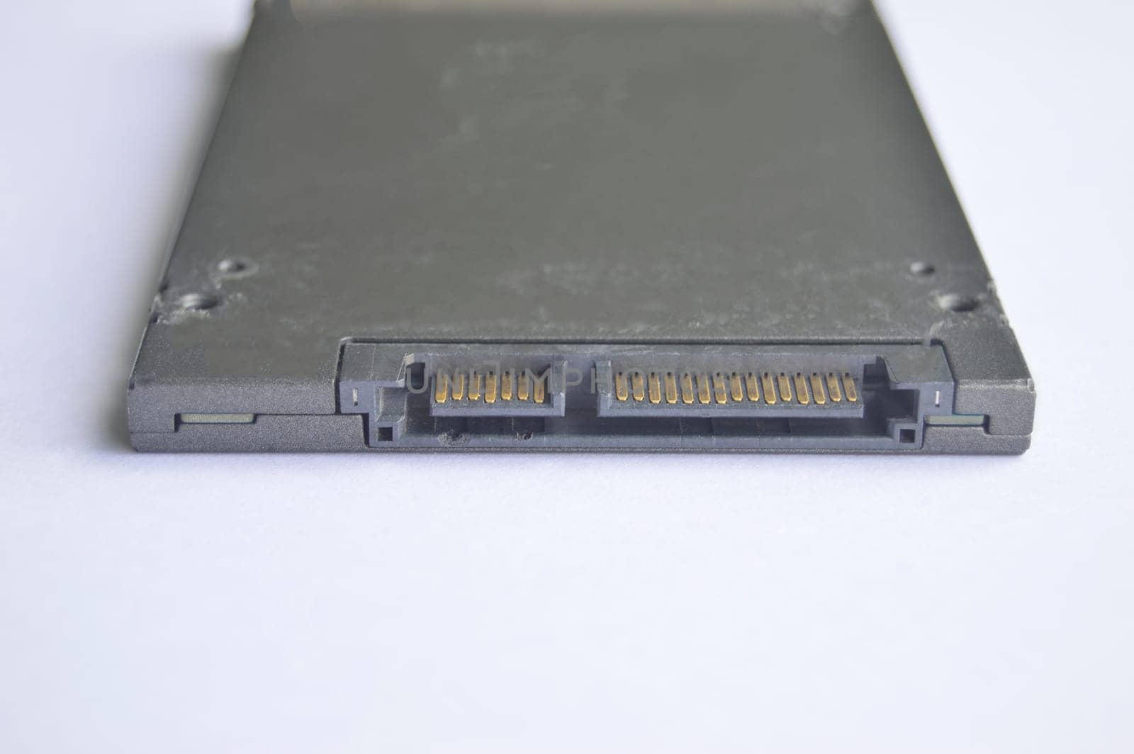 Laptop ssd disk is a modern technology. Widely used (SSD on a white background)