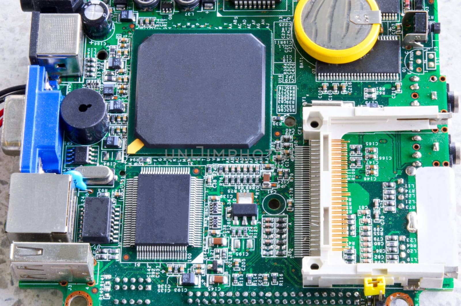 top view of the motherboard, computer motherboard