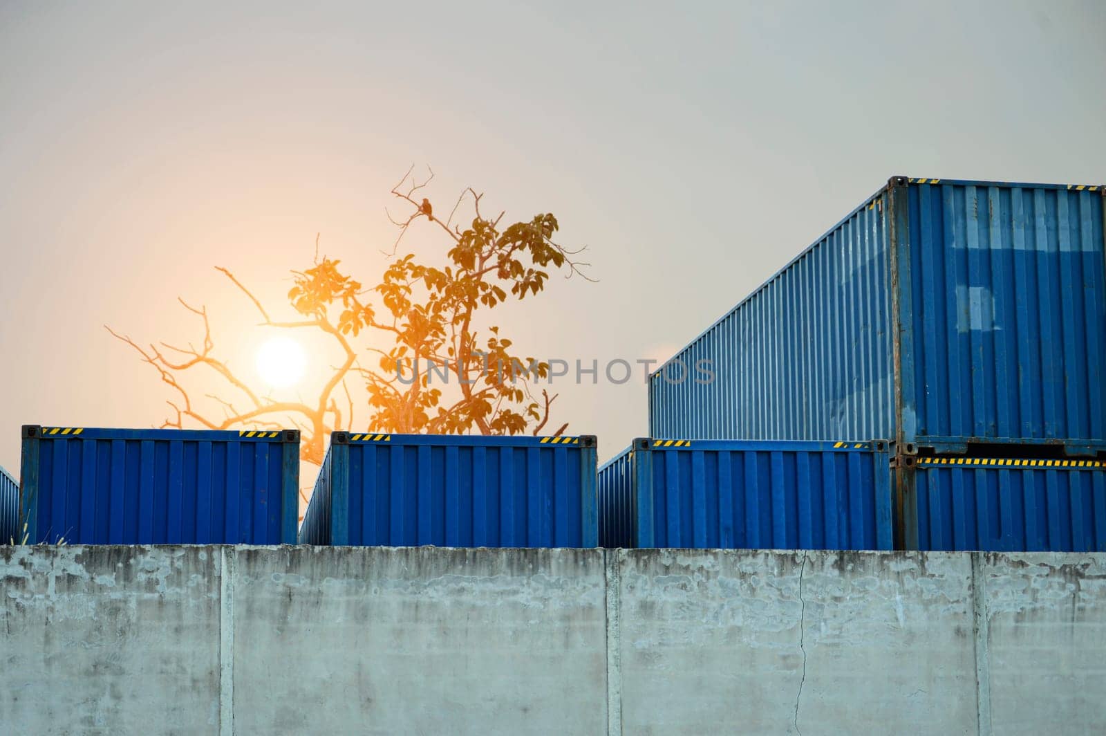 large container image with blue by boonruen