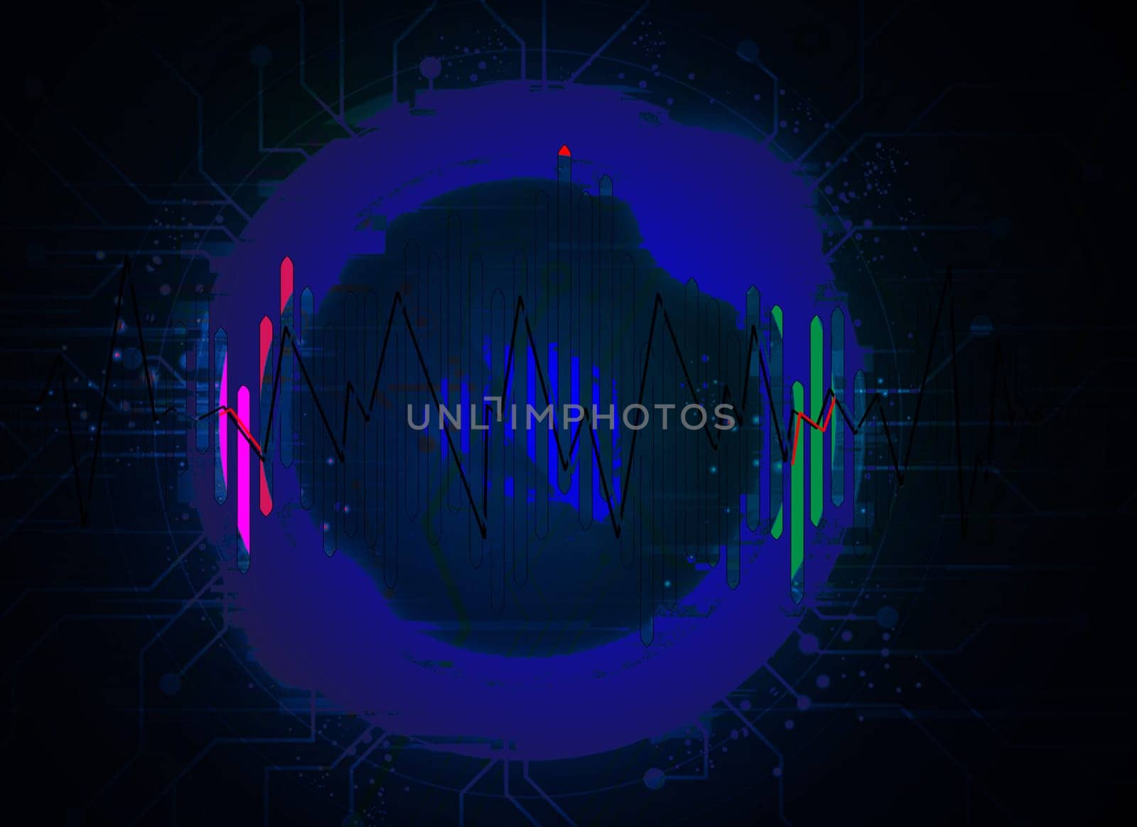 background image in black and blue tones