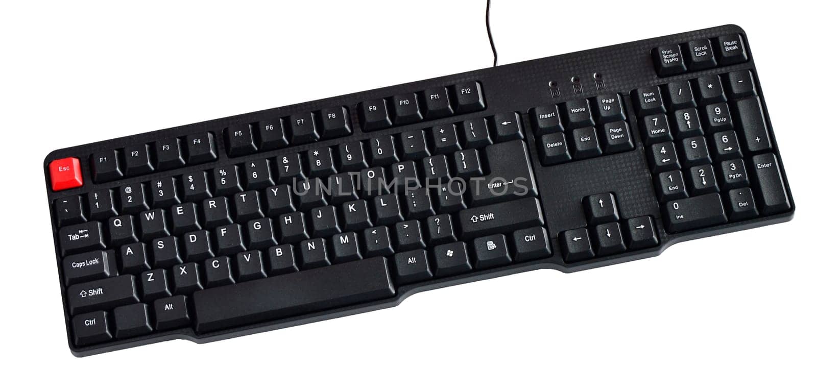 Black keyboard image for PC (with clipping path)