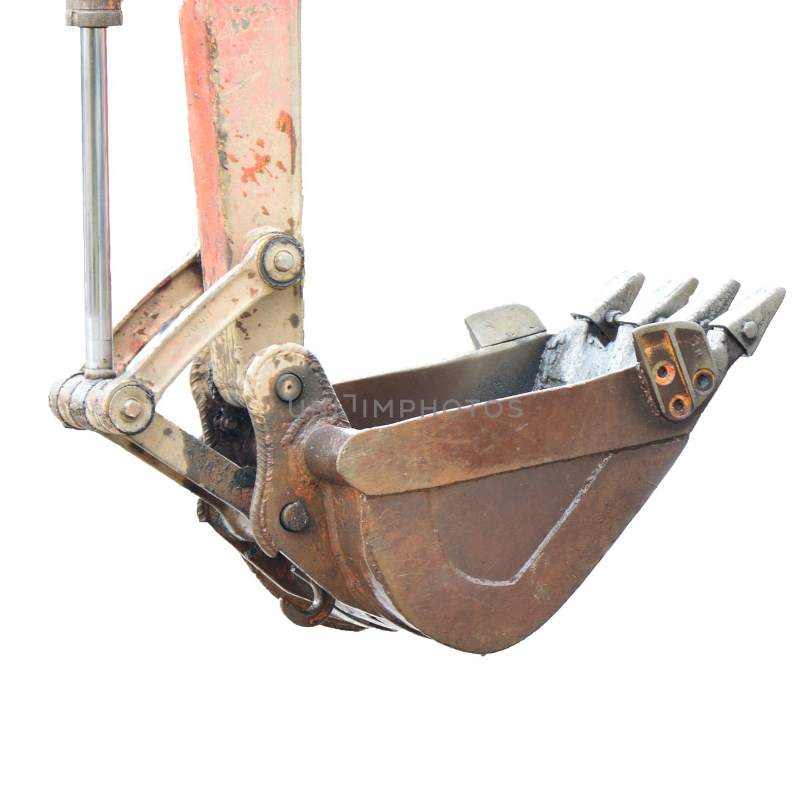 Picture of excavator arm parts (with clipping path)