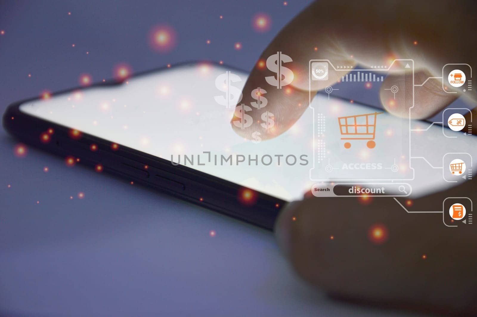 Concept of buying products during special sale periods, online shopping