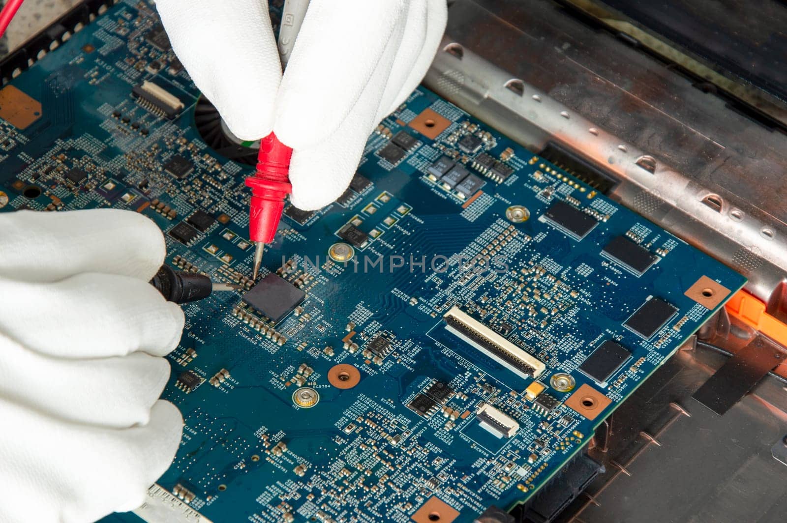 Photo corner, CPU, computer motherboard, electronic motherboard repair by boonruen