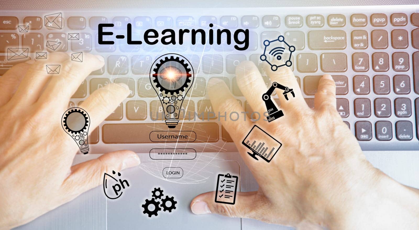 E-Learning, Internet Technology Education, Webinars, Course Concepts. by boonruen