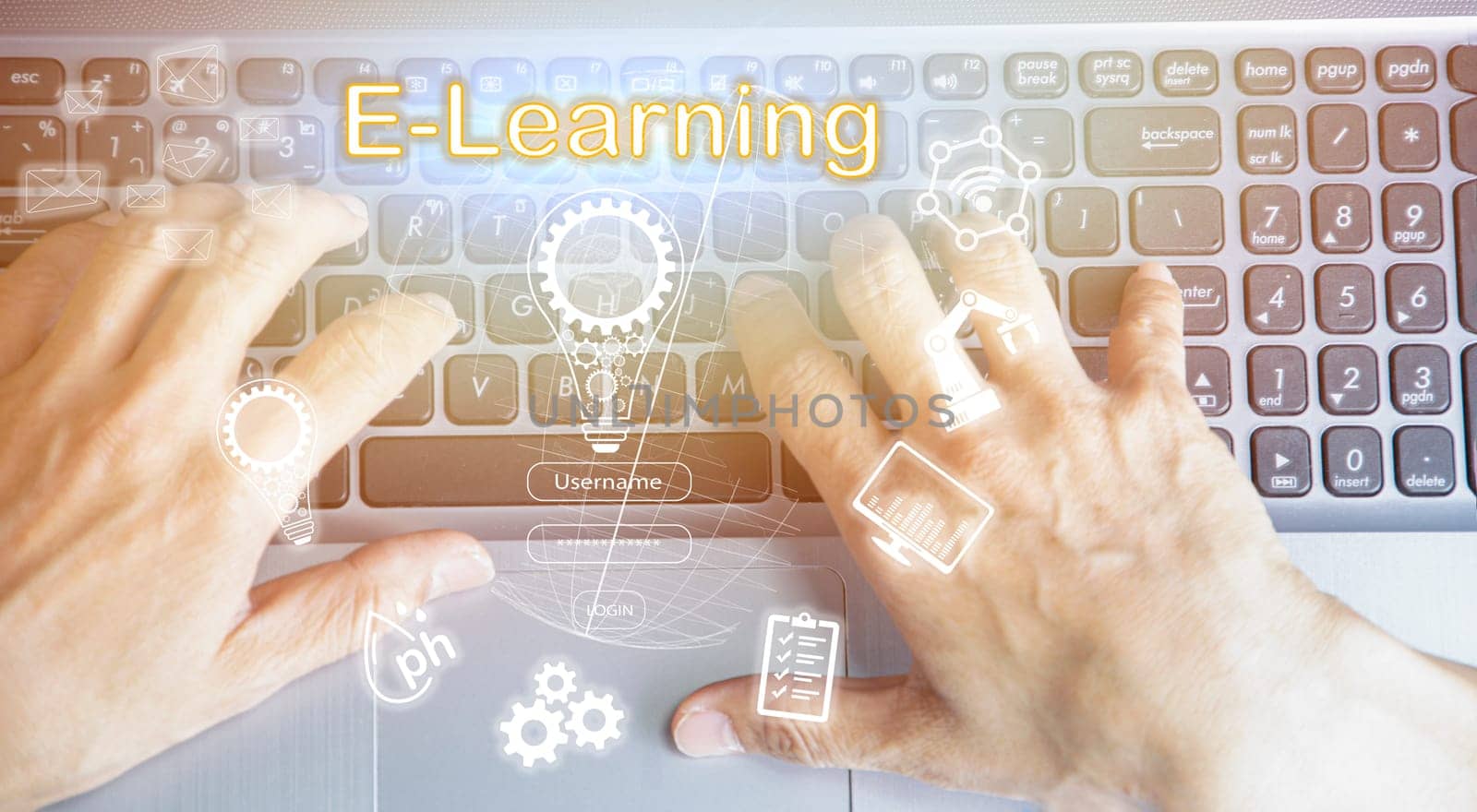 E-Learning, Internet Technology Education, Webinars, Course Concepts. by boonruen