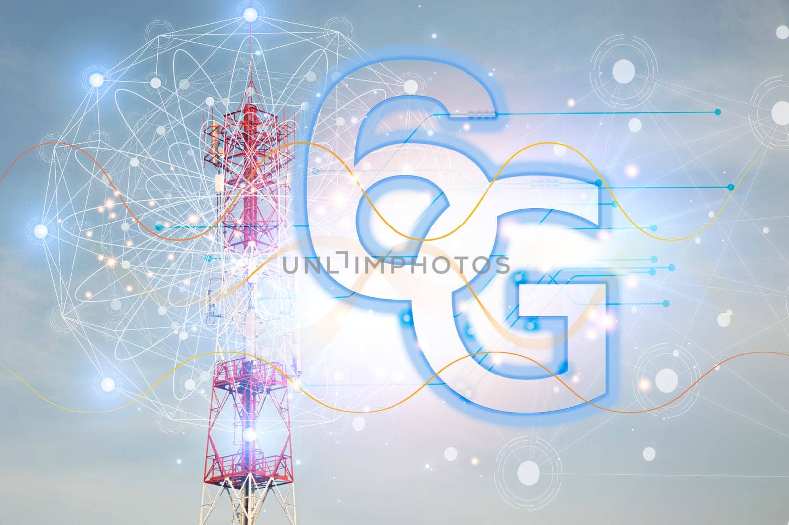 6G network concept, high speed mobile internet New age network, business concept, modern technology internet and network