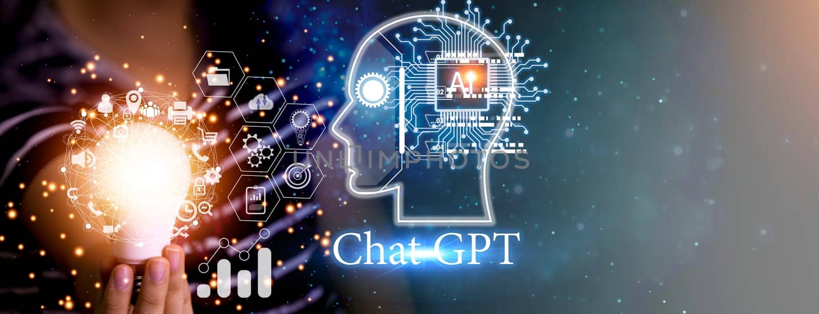 Conceptually, ChatGPT is an AI chatbot or artificial intelligence that can communicate through messages with humans naturally. by boonruen