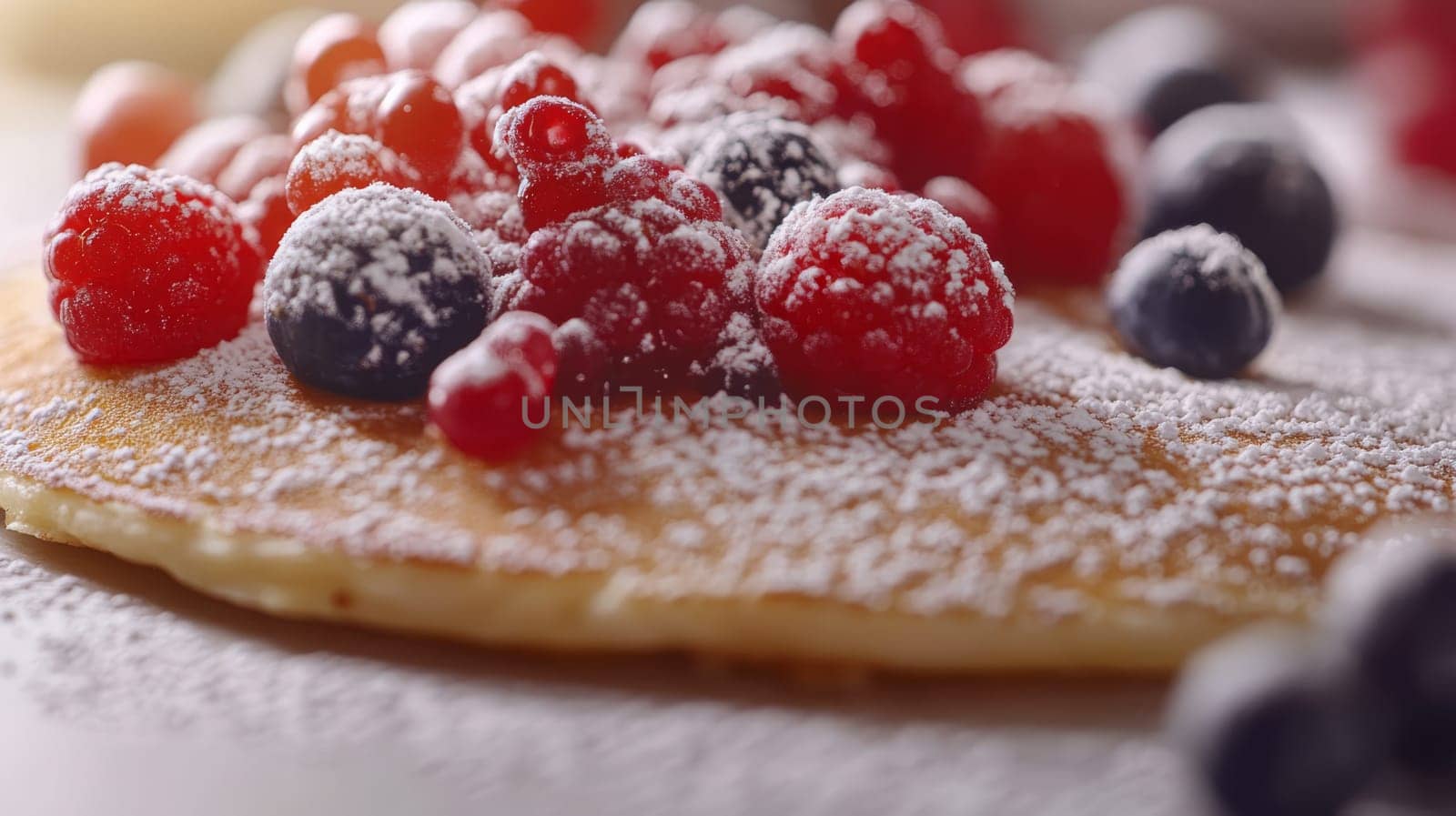 Pancakes with berries , Generative AI food