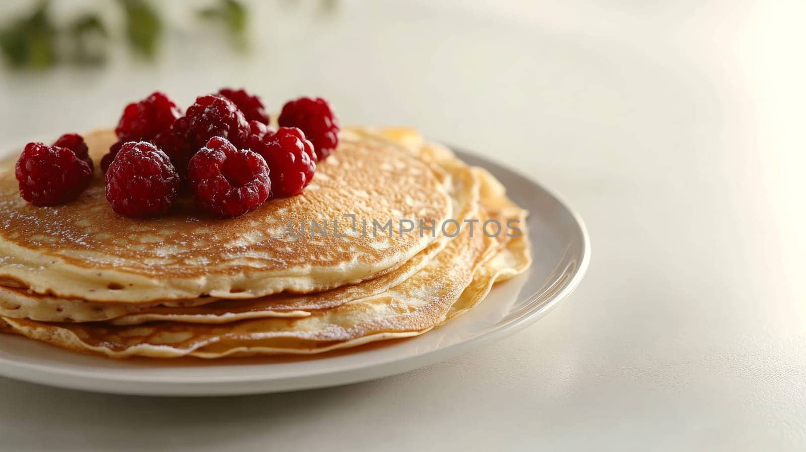 Pancakes with berries , Generative AI food