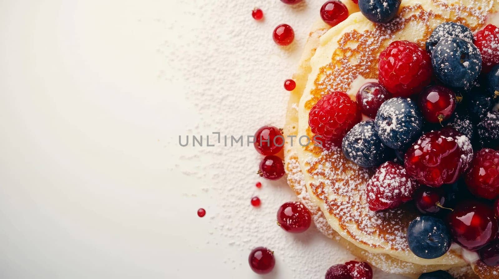 Pancakes with berries , Generative AI food