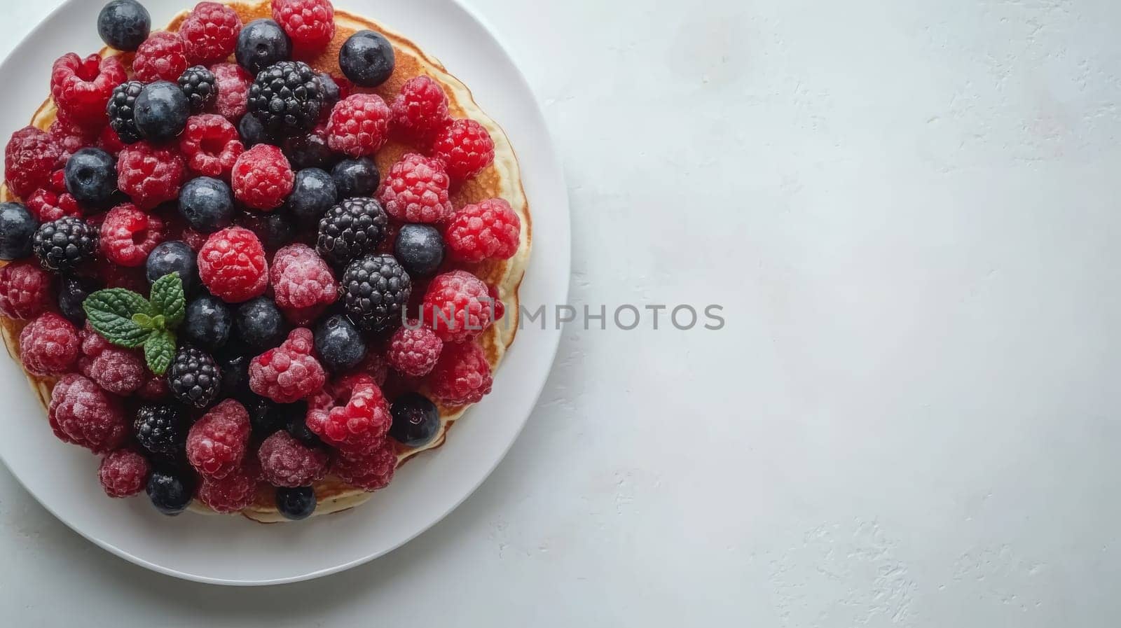 Pancakes with berries , Generative AI food