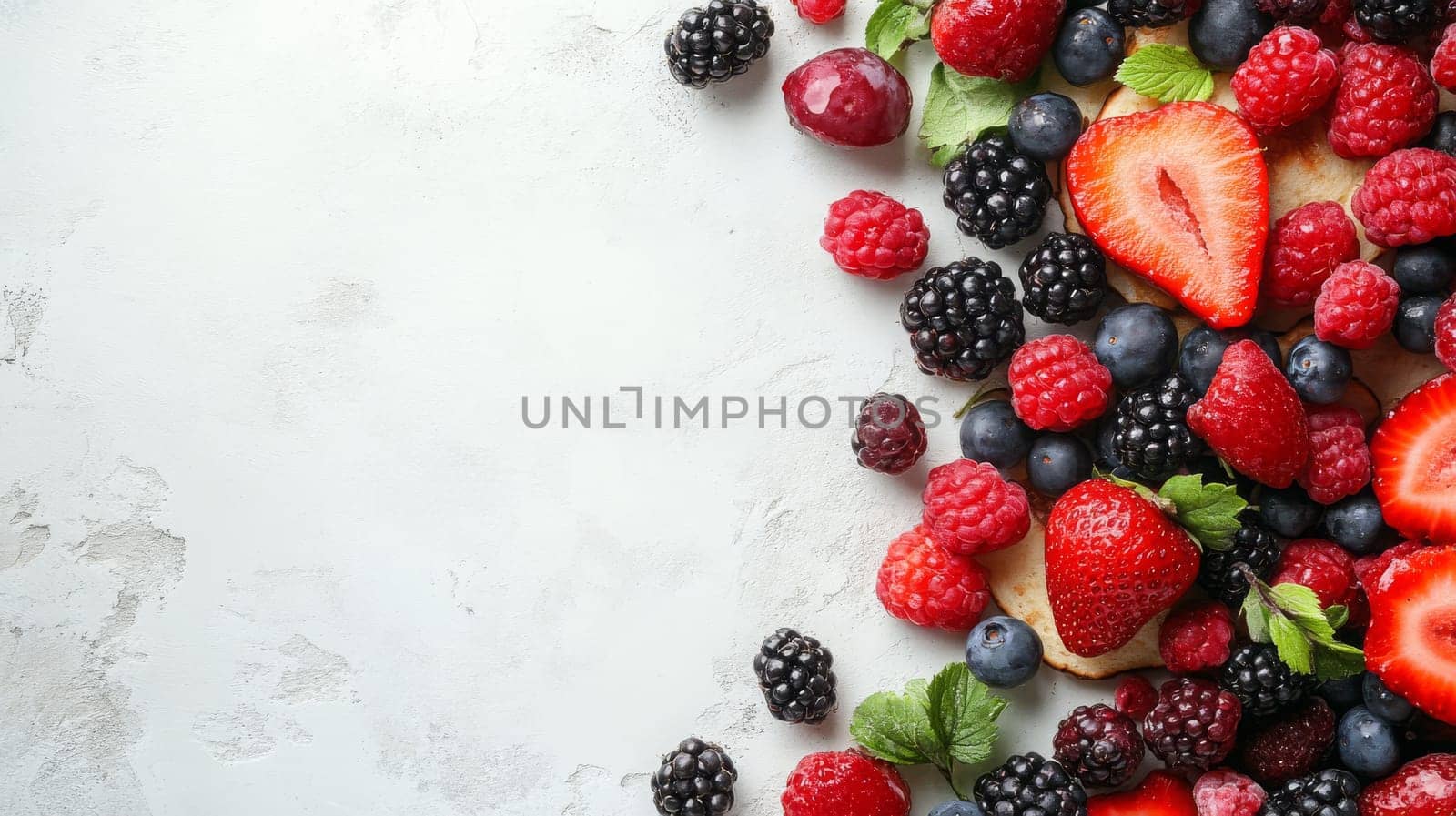 Pancakes with berries , Generative AI food