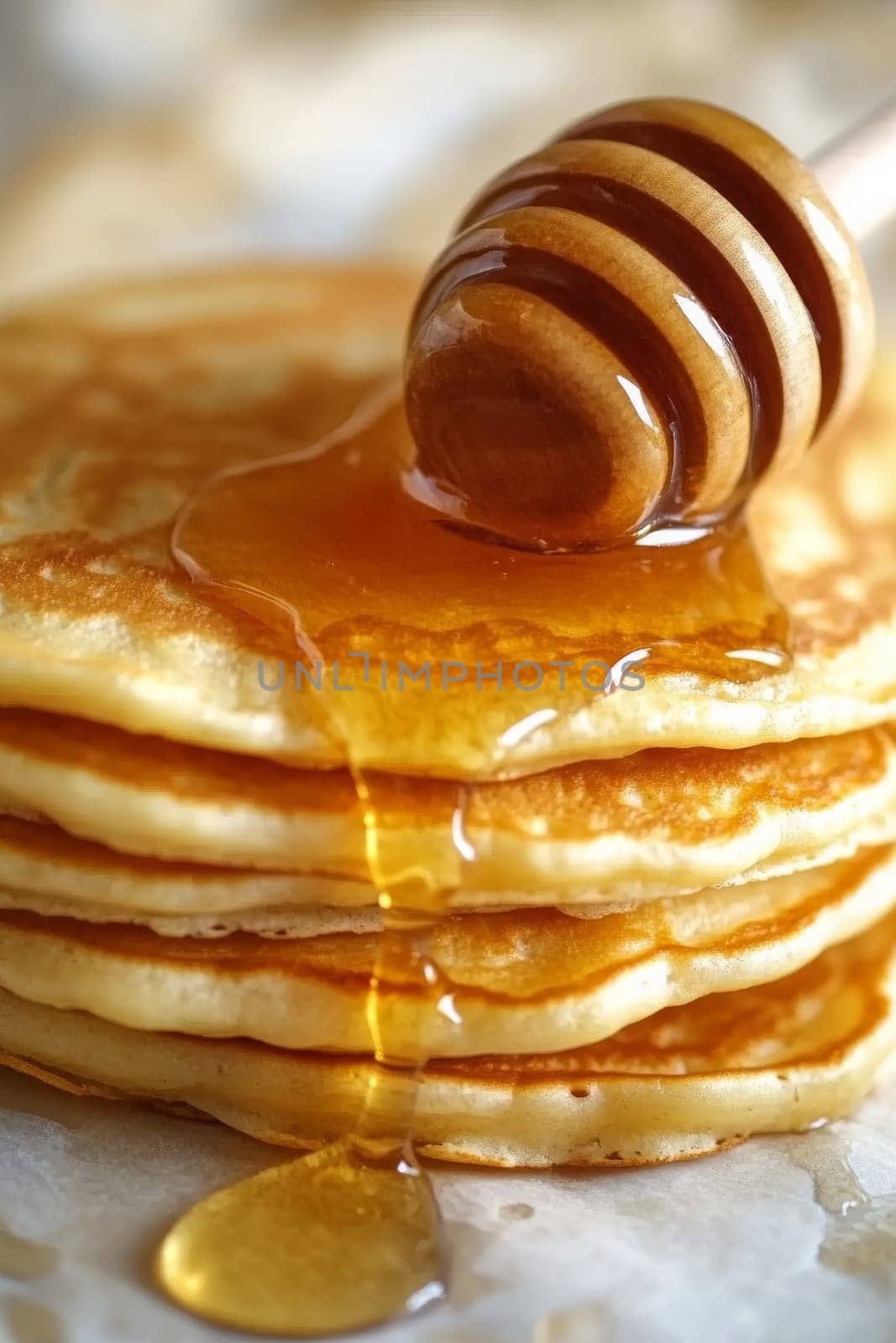 pancakes with honey , Generative Ai food