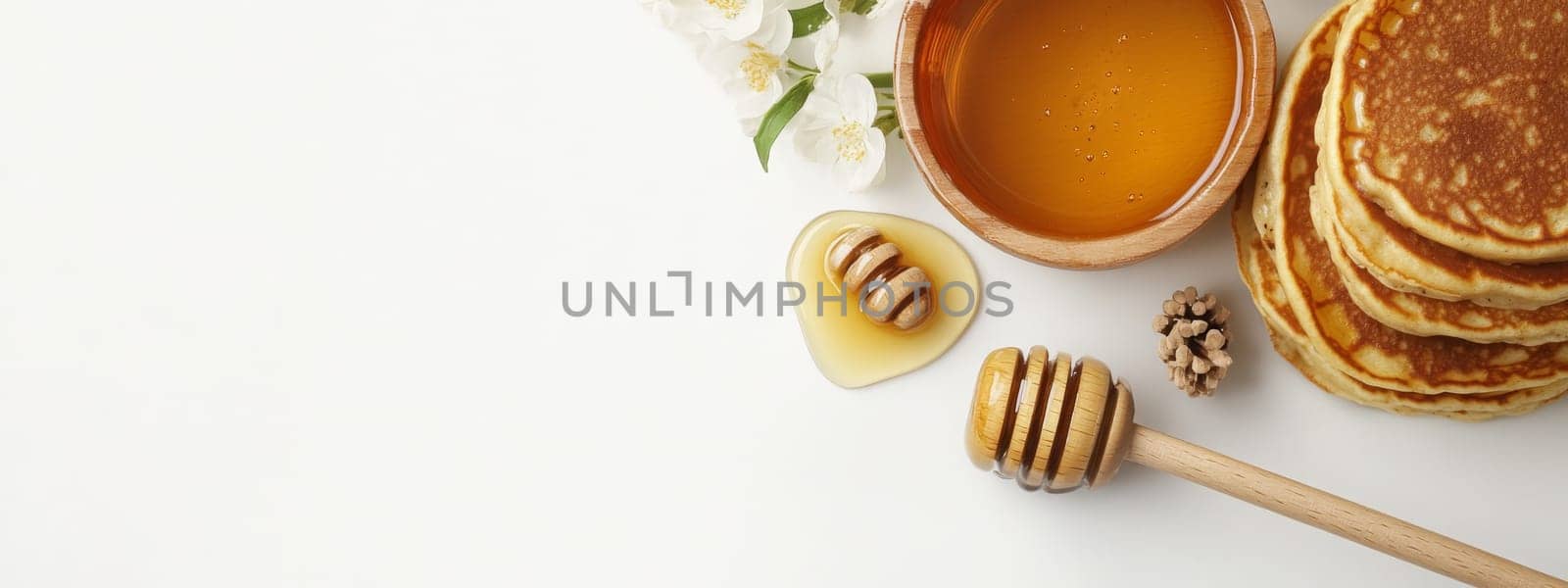 pancakes with honey , Generative Ai food