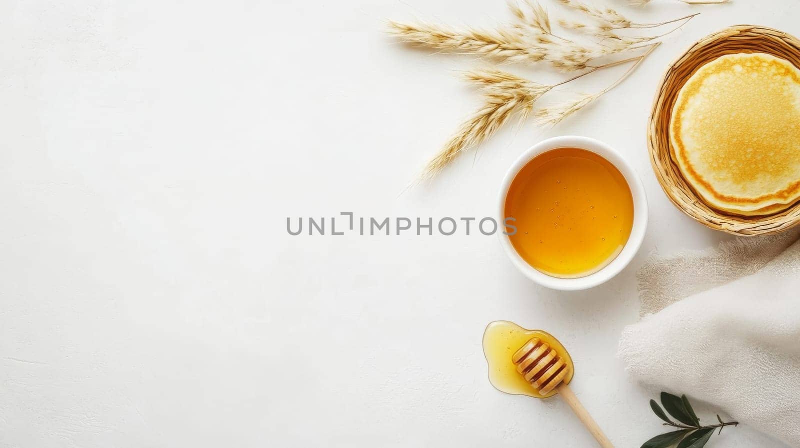 pancakes with honey , Generative Ai food
