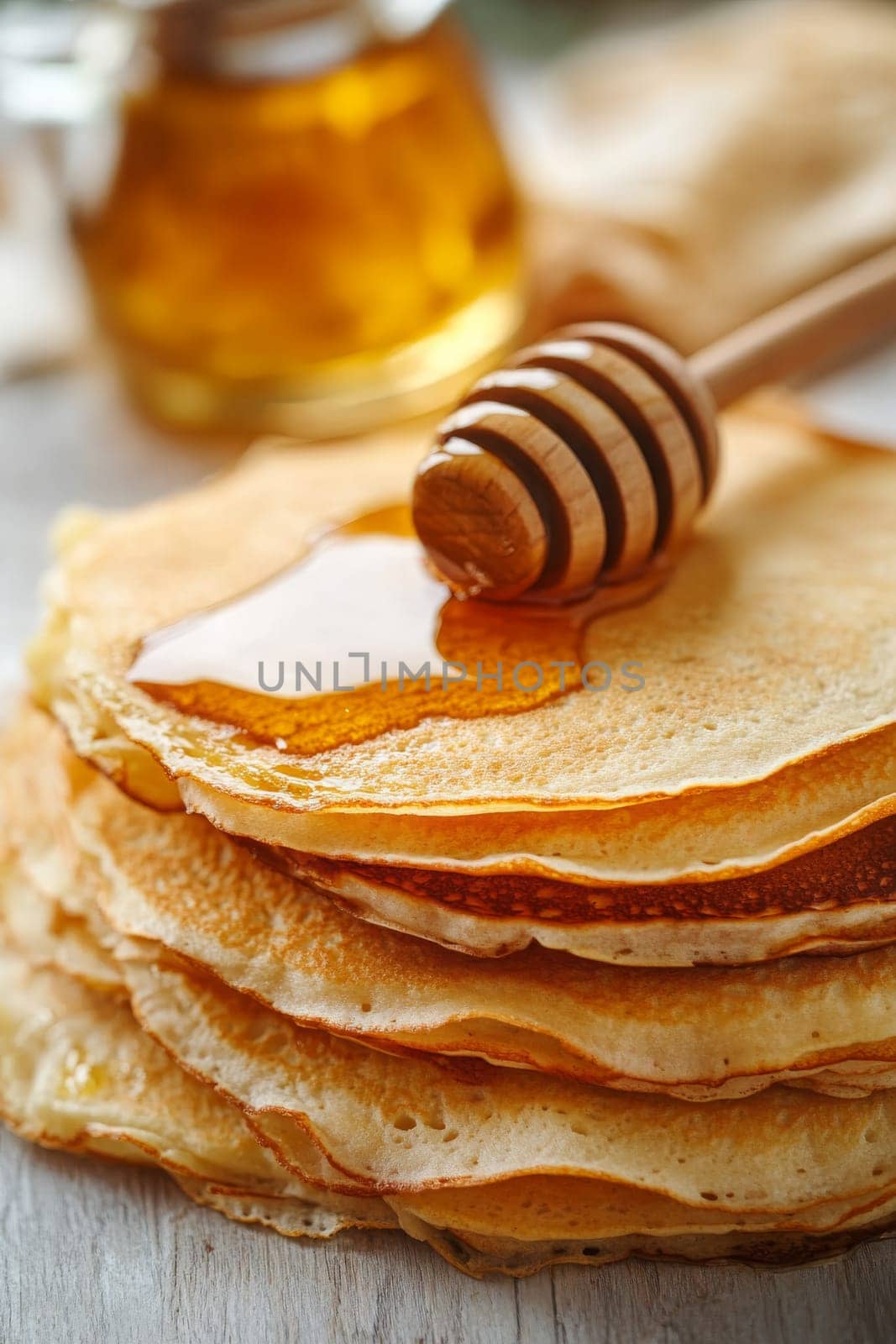 pancakes with honey , Generative Ai food