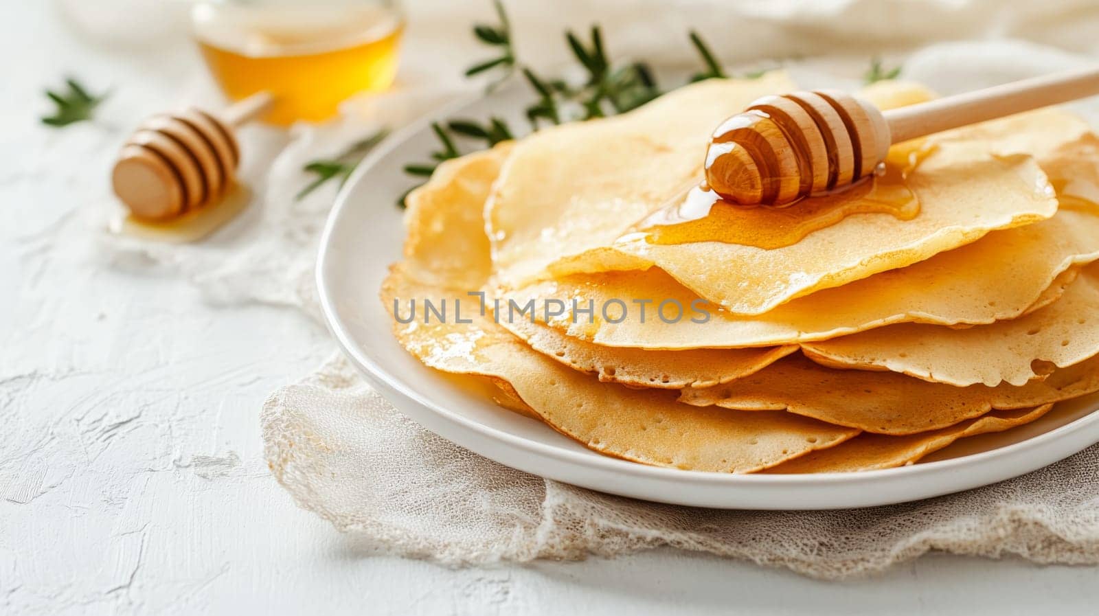 pancakes with honey , Generative Ai food