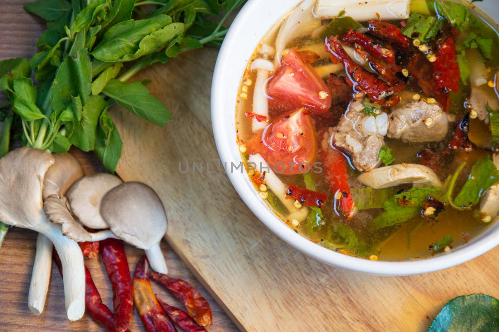 Tom Klong cartilage, Thai food, Thai street food, original Thai food