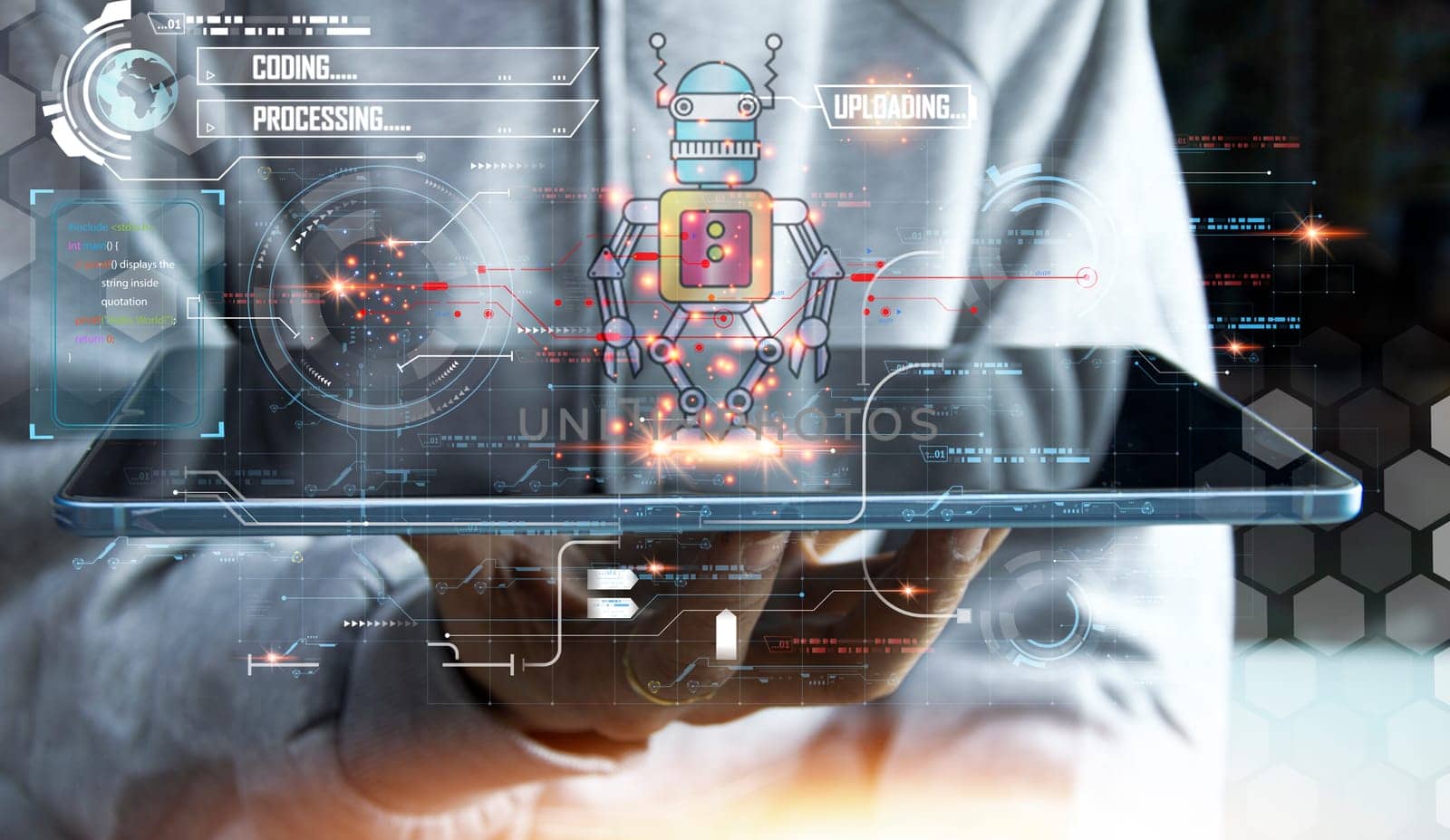 The concept of writing a set of instructions or a computer program in the form of code. to be able to interact with humans by boonruen