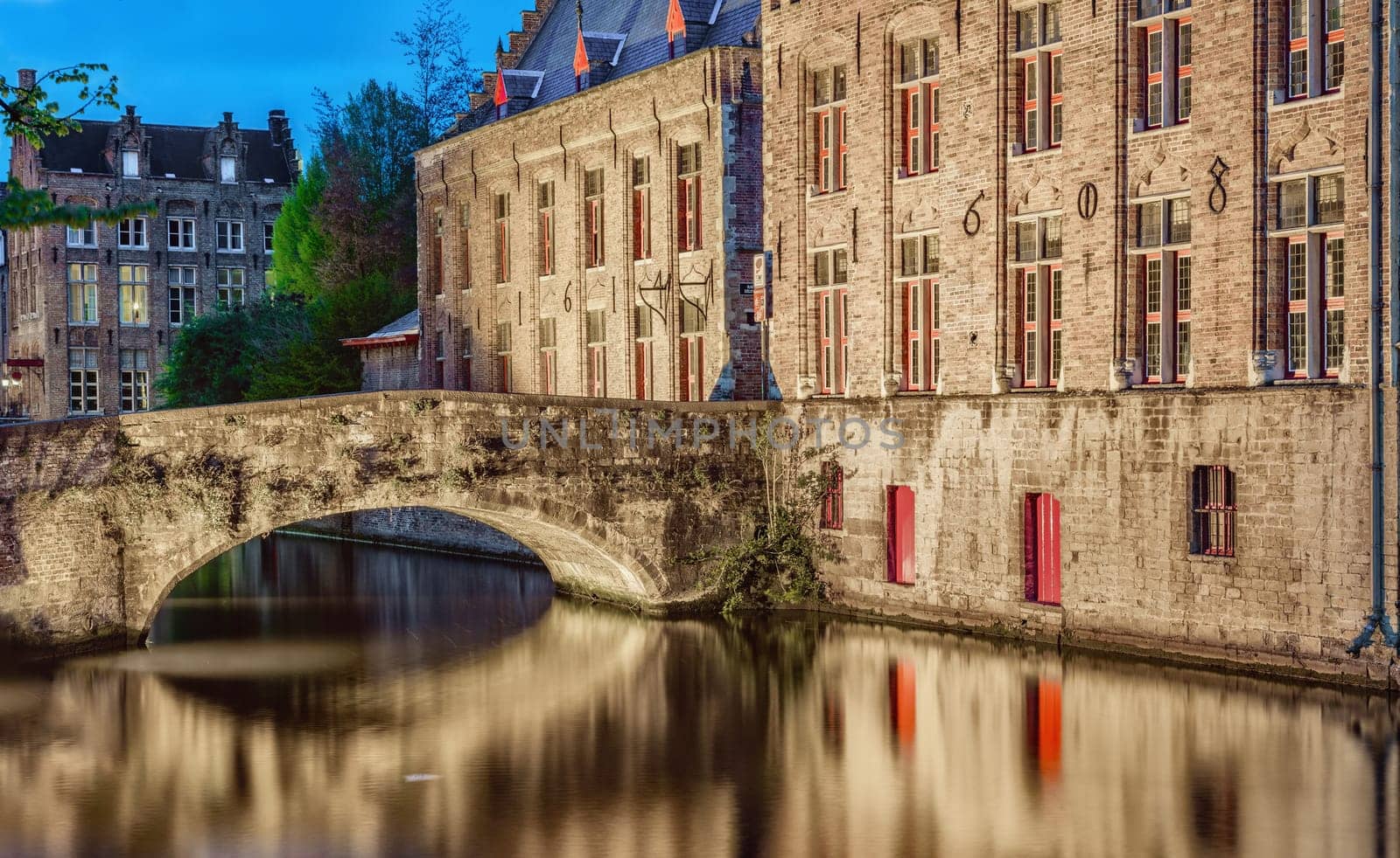 Bruges canals and bridges.