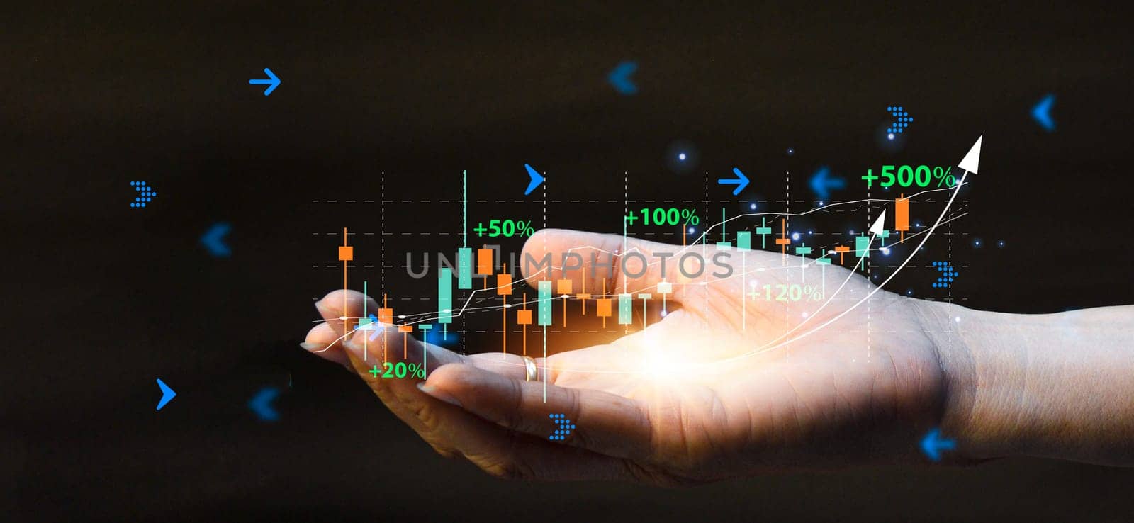 Planning, analyzing indicators and buying and selling strategies, stock market, business growth, progress or success. by boonruen